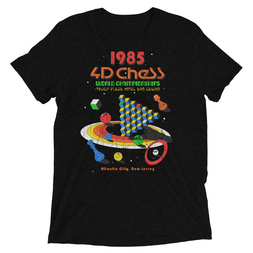 1985 4D Chess Championship Tri-Blend Track Shirt