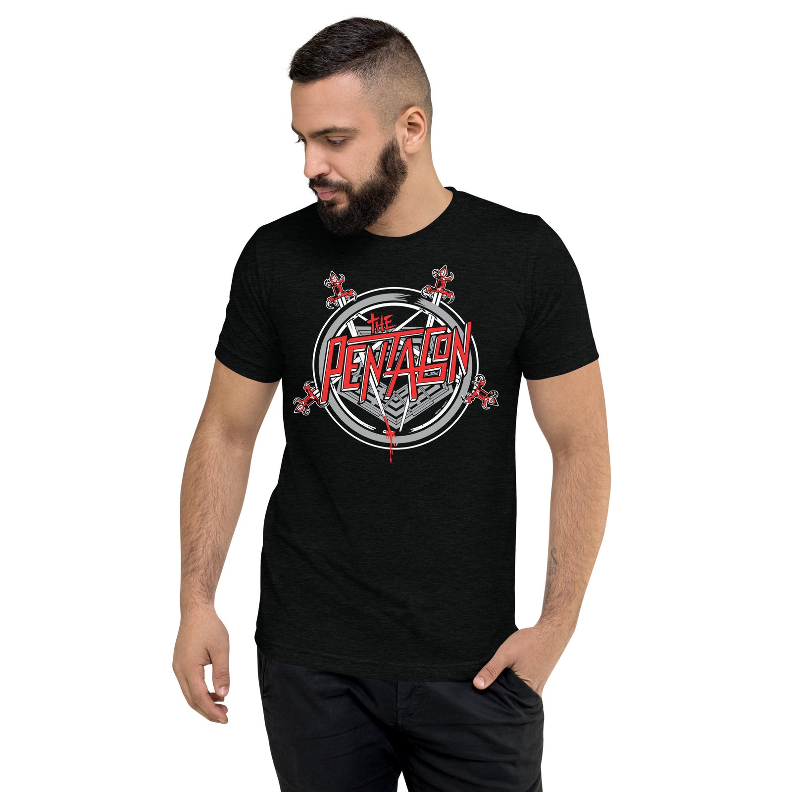 The Pentagon Death Metal World Tour Tri-Blend T-shirt