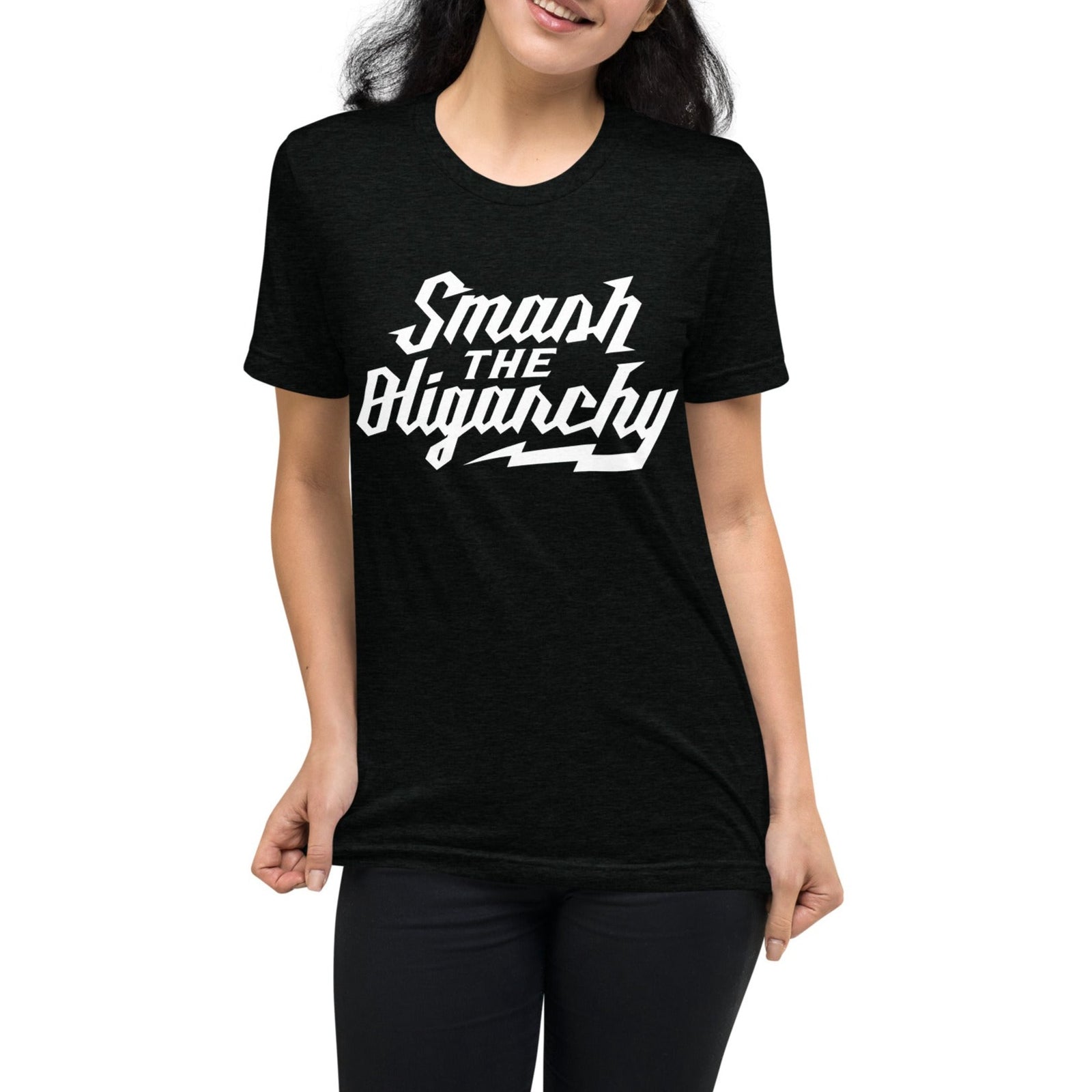 Smash the Oligarchy Tri-Blend Gym Shirt