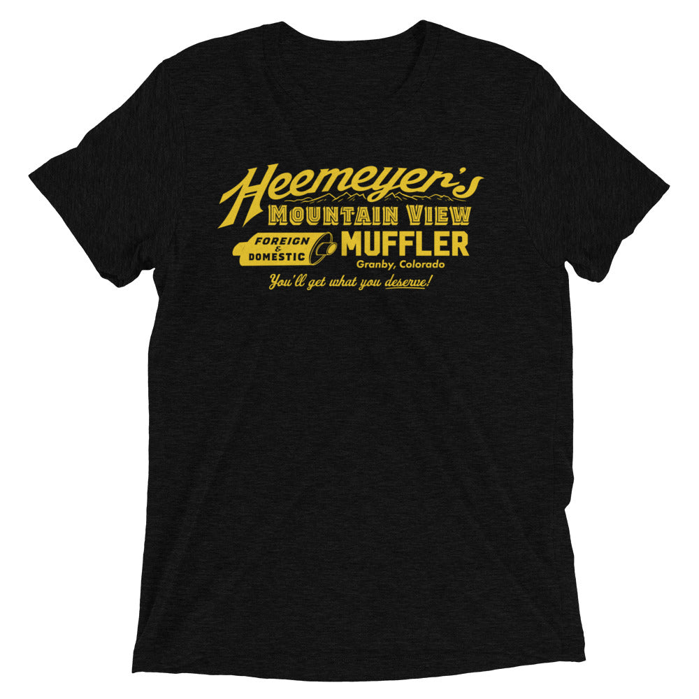 Heemeyer&#39;s Mountain View Muffler Tri-Blend T-Shirt