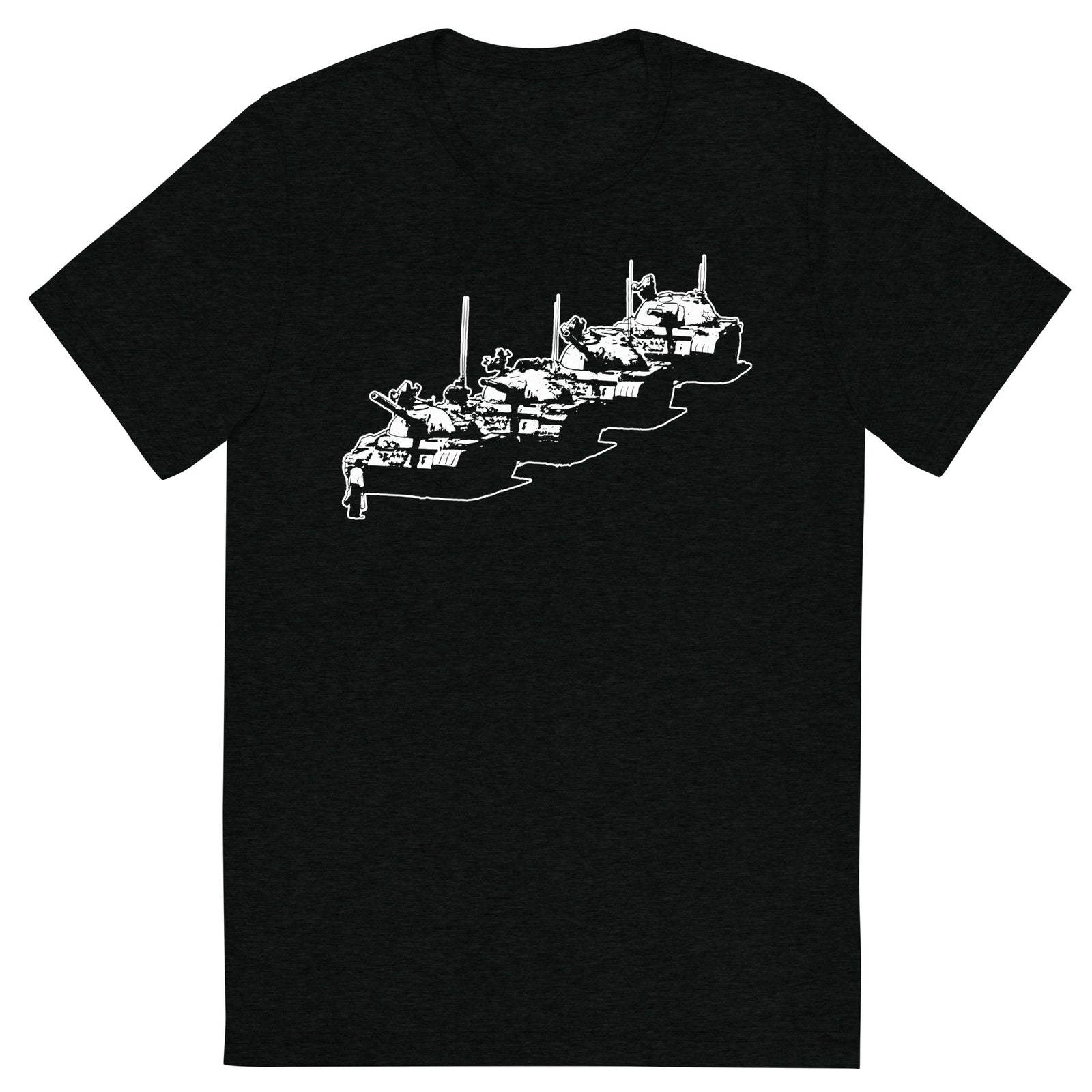 Tiananmen Tank Man Tri-Blend Track Shirt