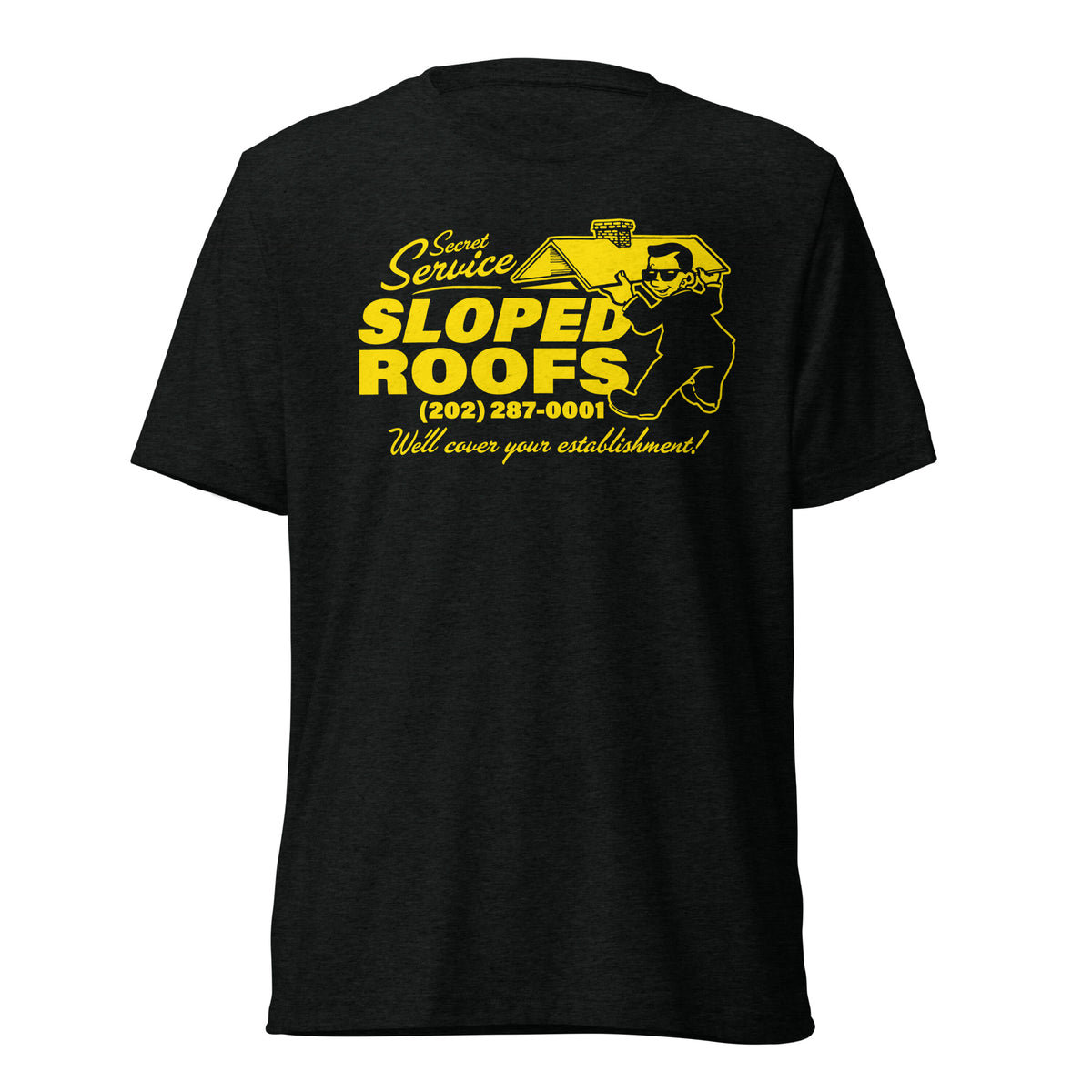 Secret Service Sloped Roofs Tri-Blend T-Shirt