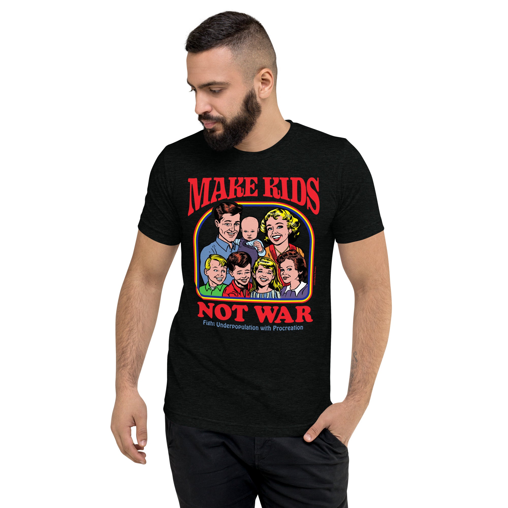 Make Kids Not War Tri-Blend Track Shirt