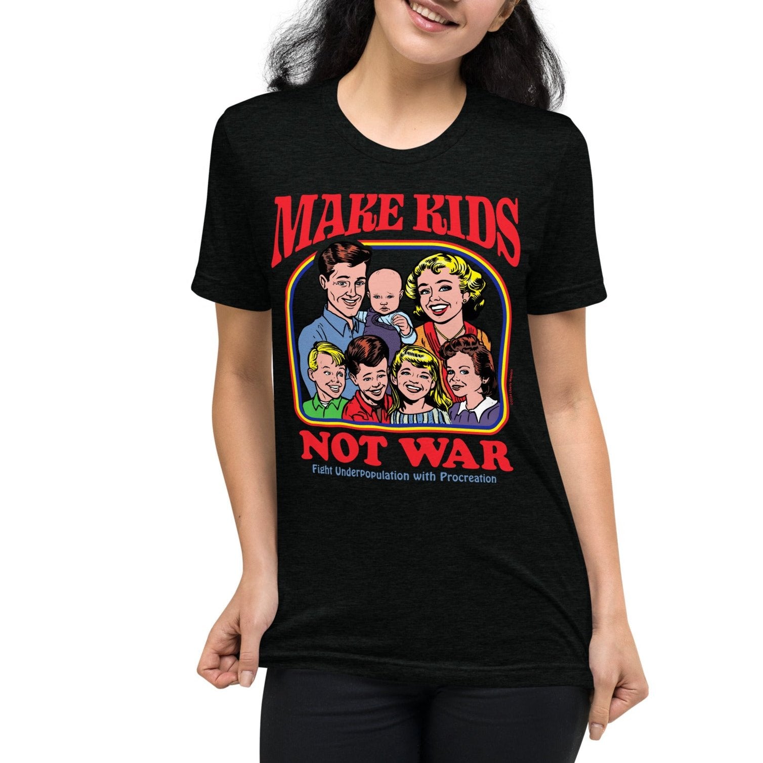 Make Kids Not War Tri-Blend Track Shirt