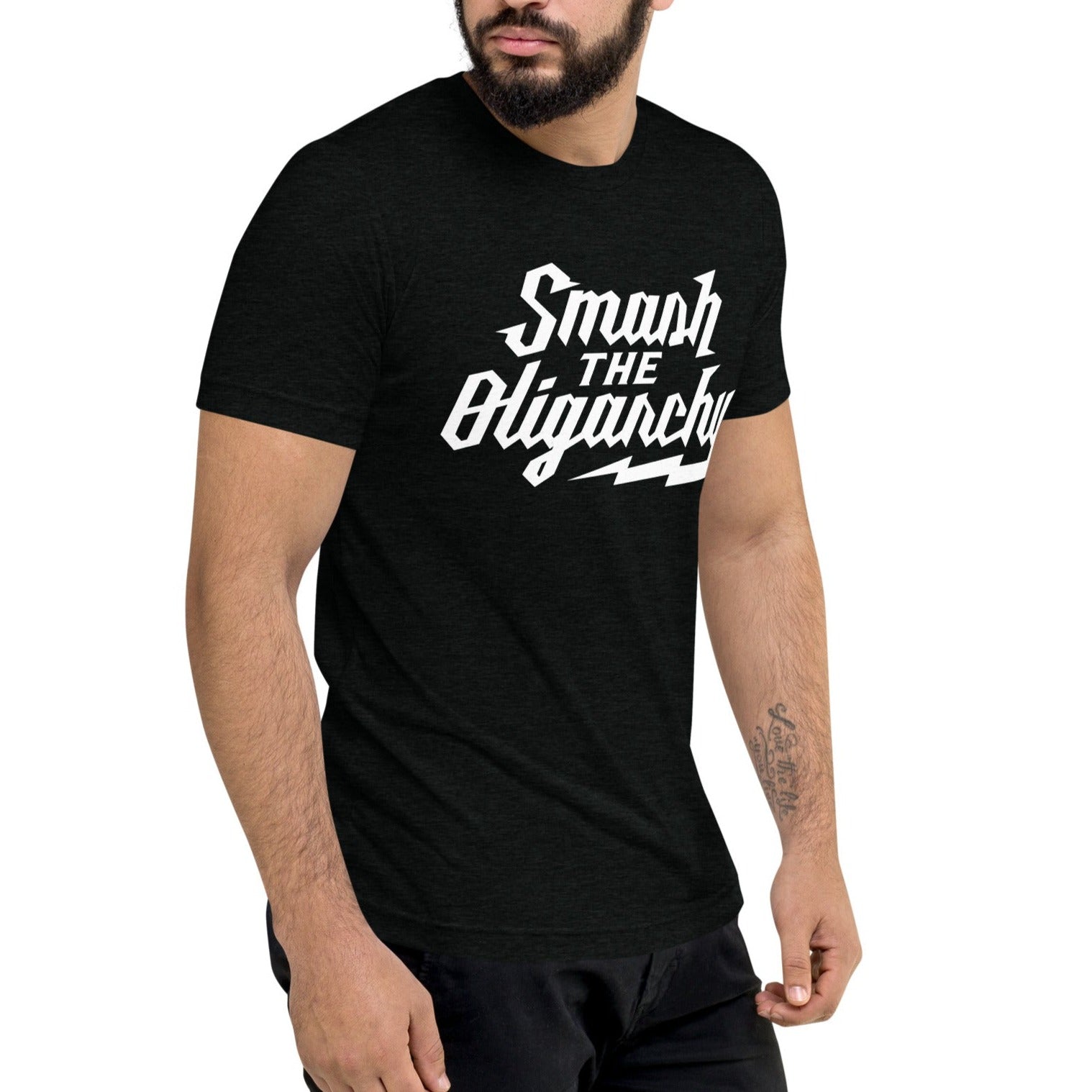 Smash the Oligarchy Tri-Blend Gym Shirt