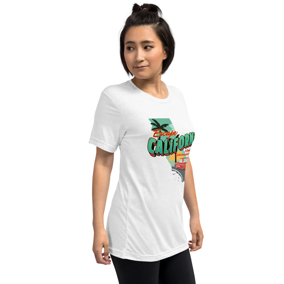 Escape California A Beautiful Communist Wasteland Unisex Tri-Blend Track Shirt