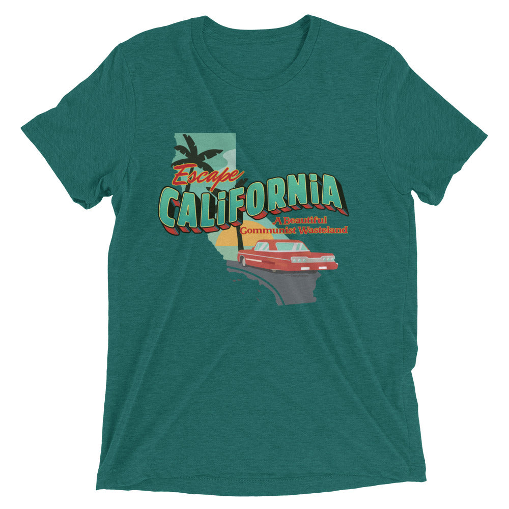 Escape California A Beautiful Communist Wasteland Unisex Tri-Blend Track Shirt