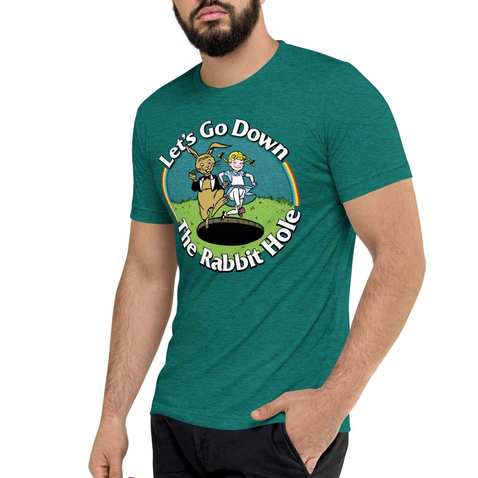 Let's Go Down the Rabbit Hole Tri-Blend T-Shirt