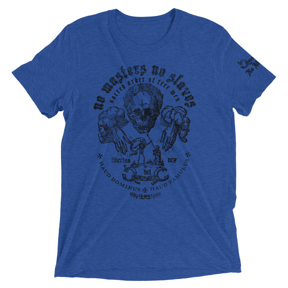No Masters No Slaves Tri-Blend Track Shirt