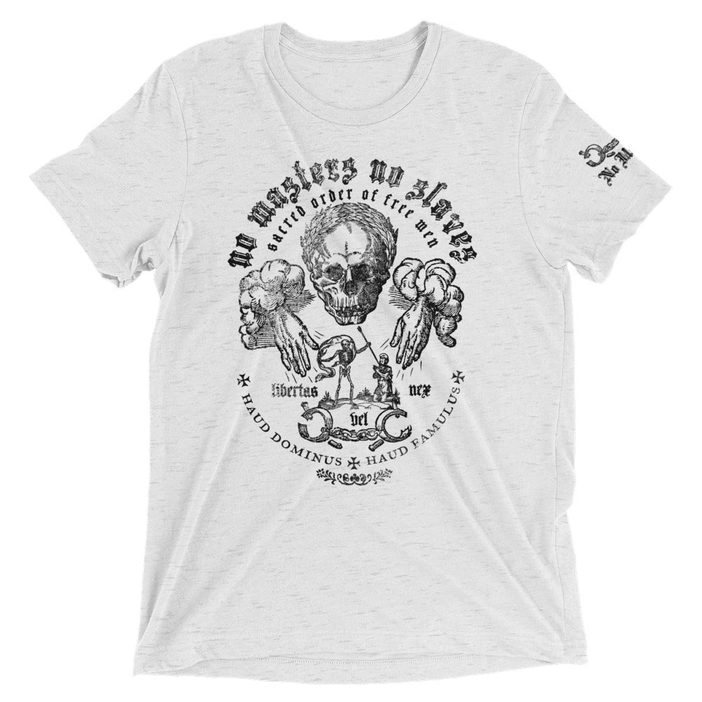 No Masters No Slaves Tri-Blend Track Shirt