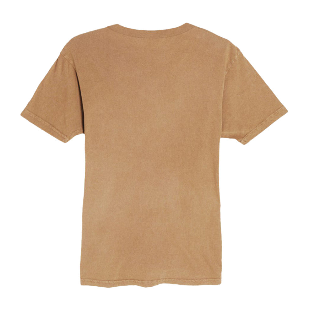 Tree of Liberty vintage crewneck graphic tee in Vintage Camel, back view showing the mineral-washed fabric