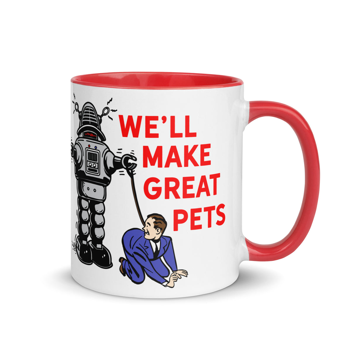 We&#39;ll Great Pets Artificial Intelligence Overlord Mug with Color Inside