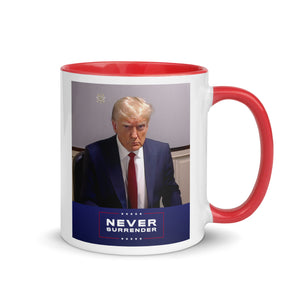 Trump Mugshot Never Surrender Mug