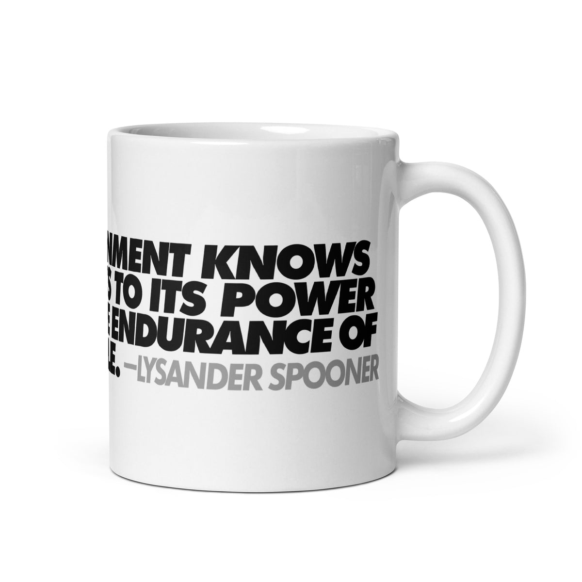 Lysander Spooner Government Limits Quote Mug