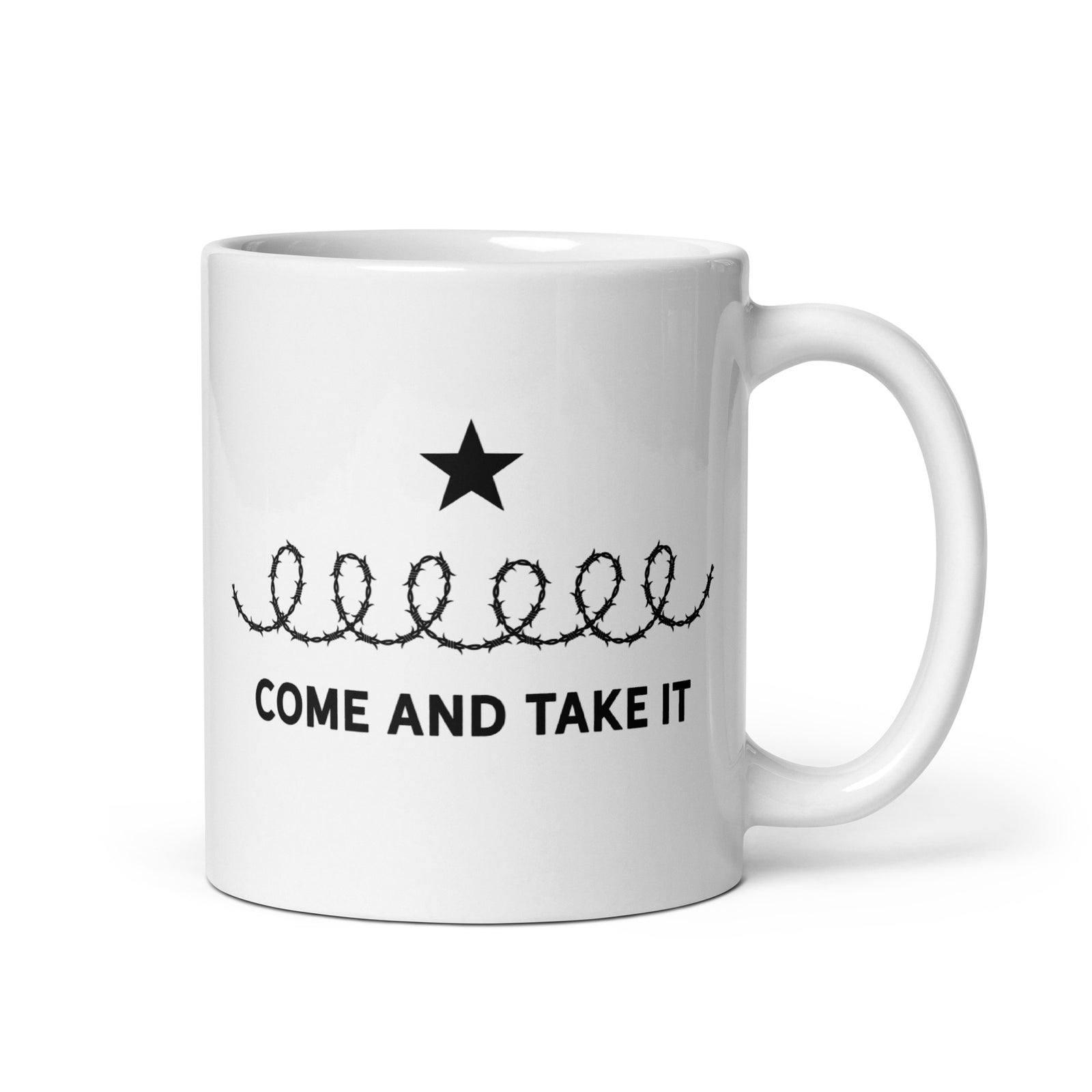 Come and Take It Barbed Wire Lone Star Rebellion Coffee Mug