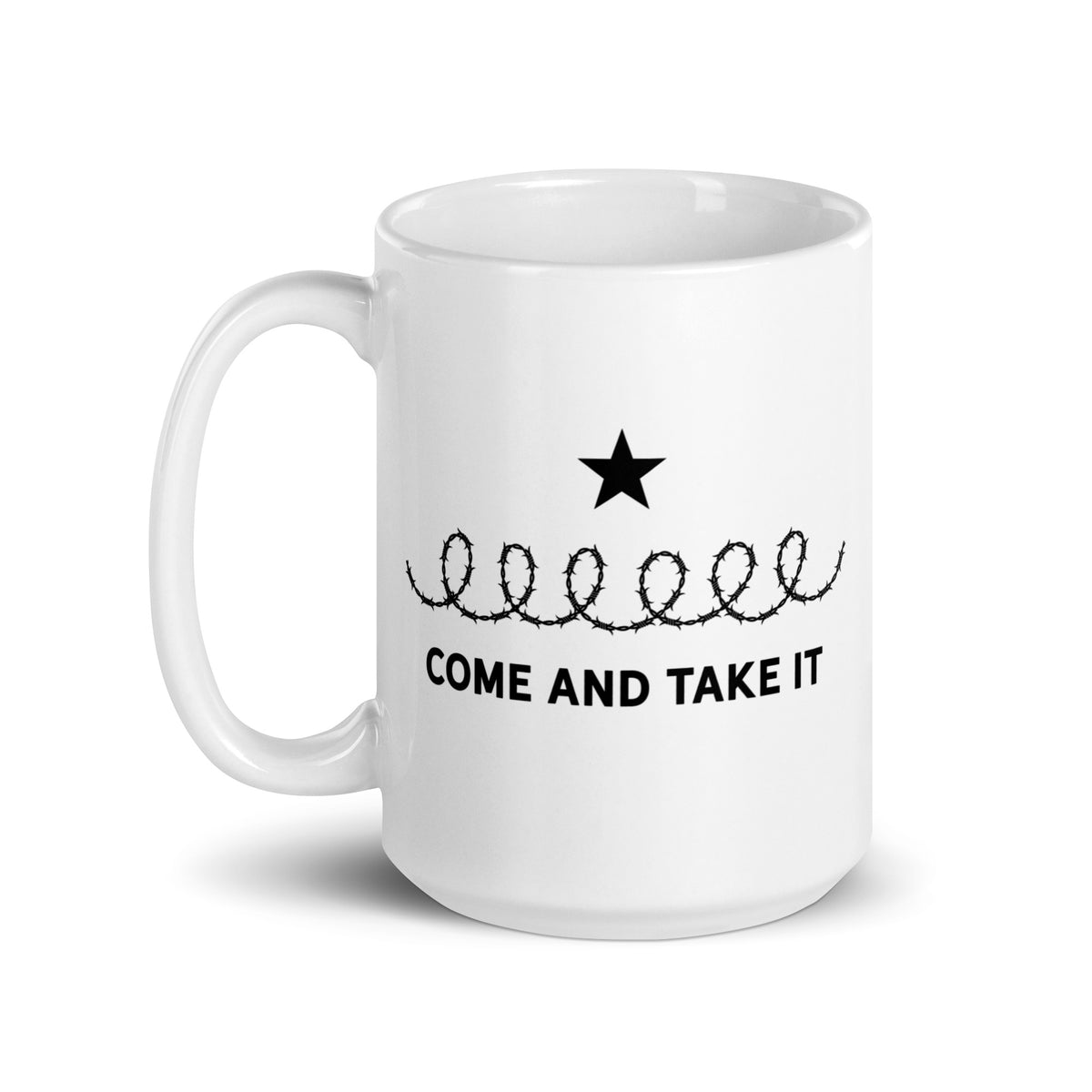 Come and Take It Barbed Wire Lone Star Rebellion Coffee Mug