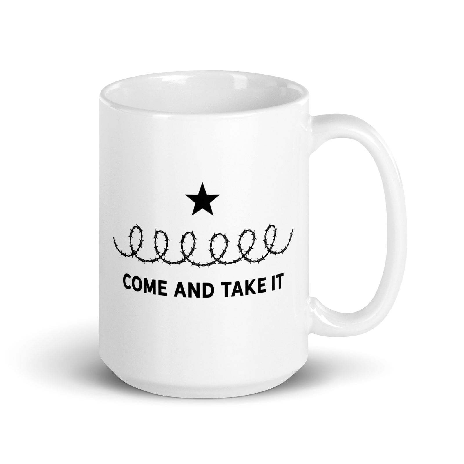 Come and Take It Barbed Wire Lone Star Rebellion Coffee Mug