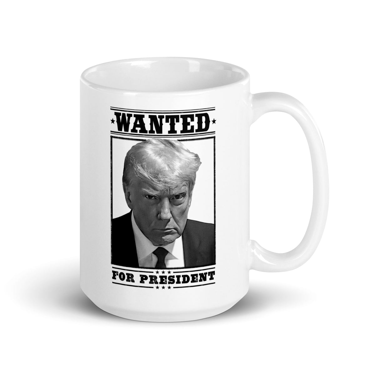 Trump Mug Shot Wanted for President Stainless Steel Travel Mug