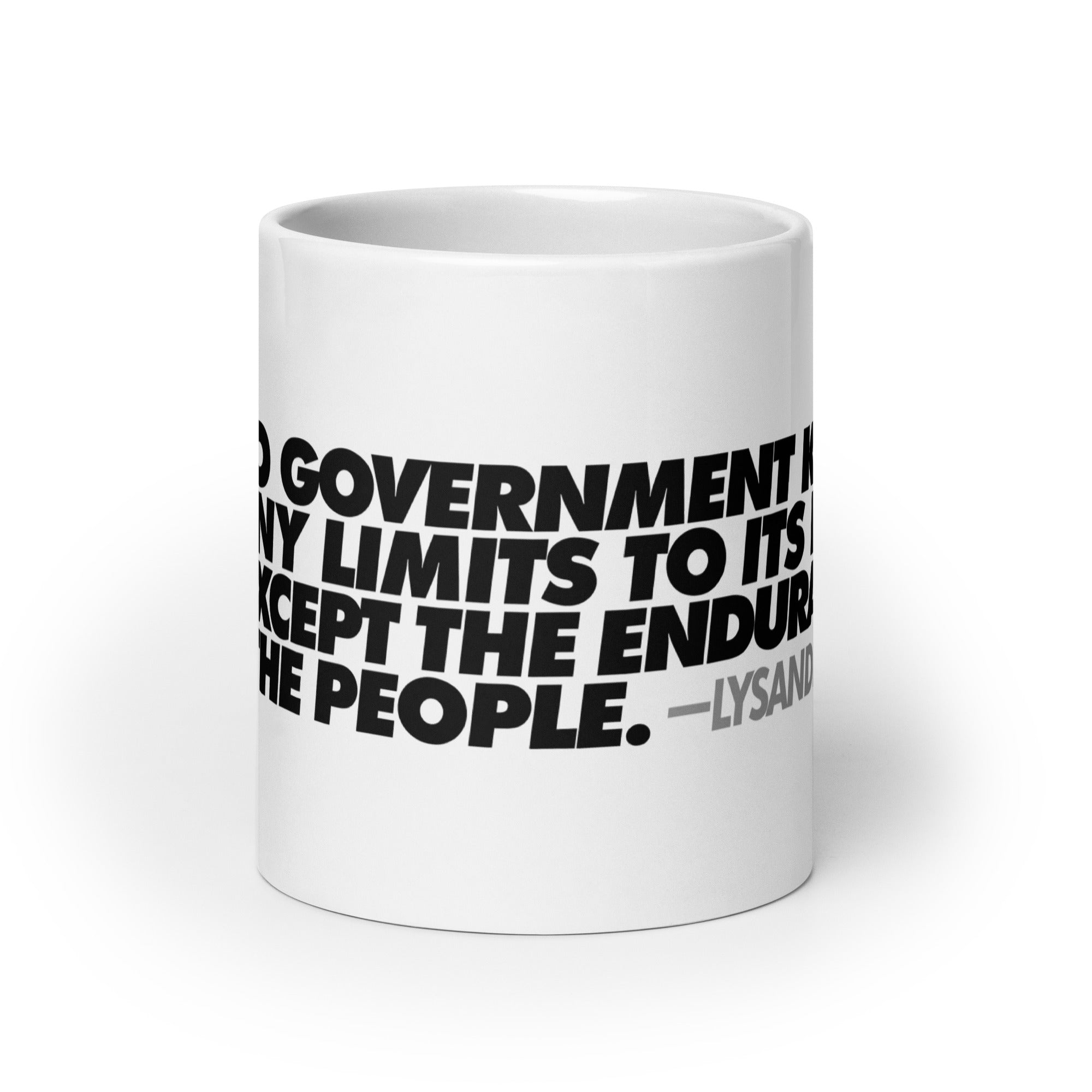Lysander Spooner Government Limits Quote Mug