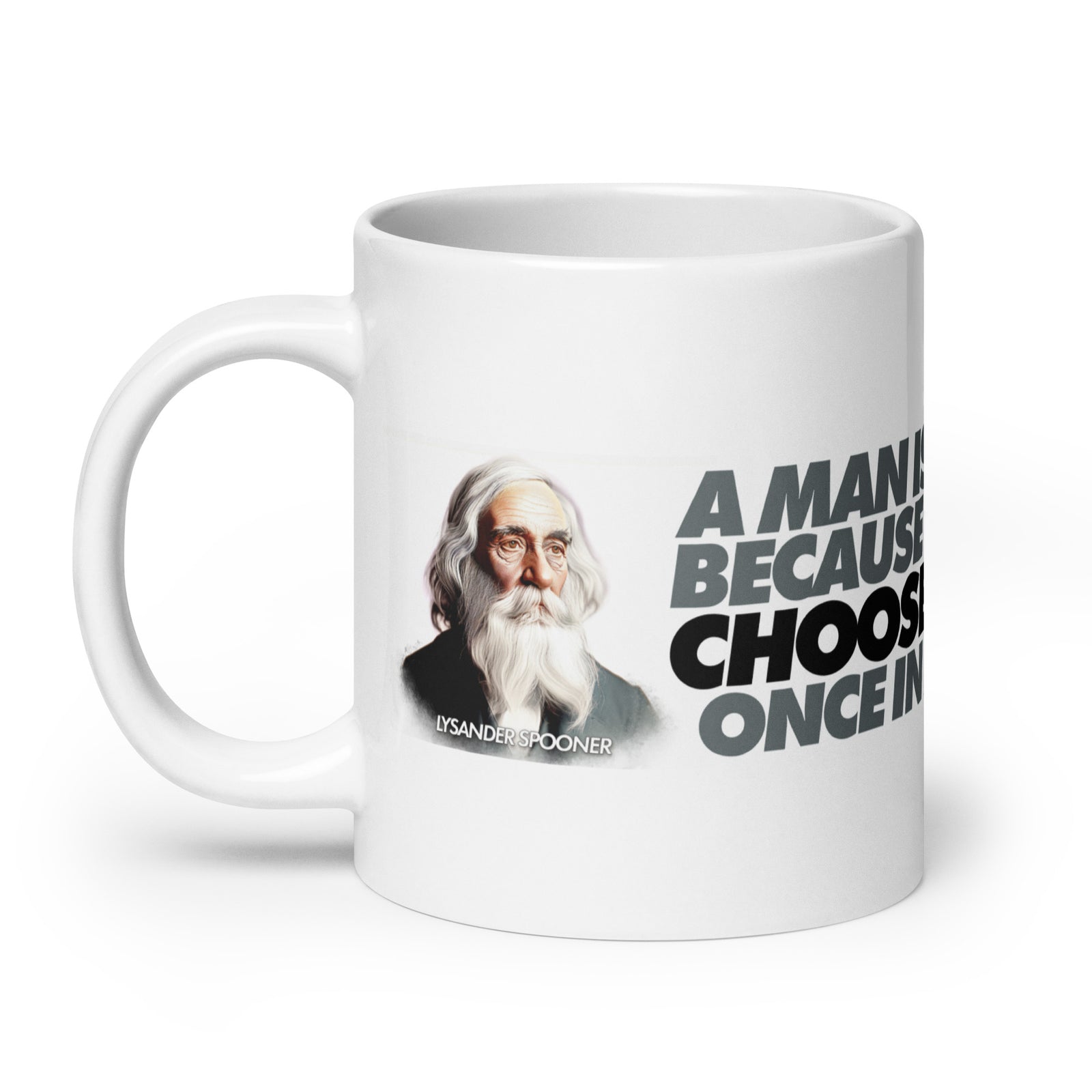 Lysander Spooner Government Limits Quote Mug