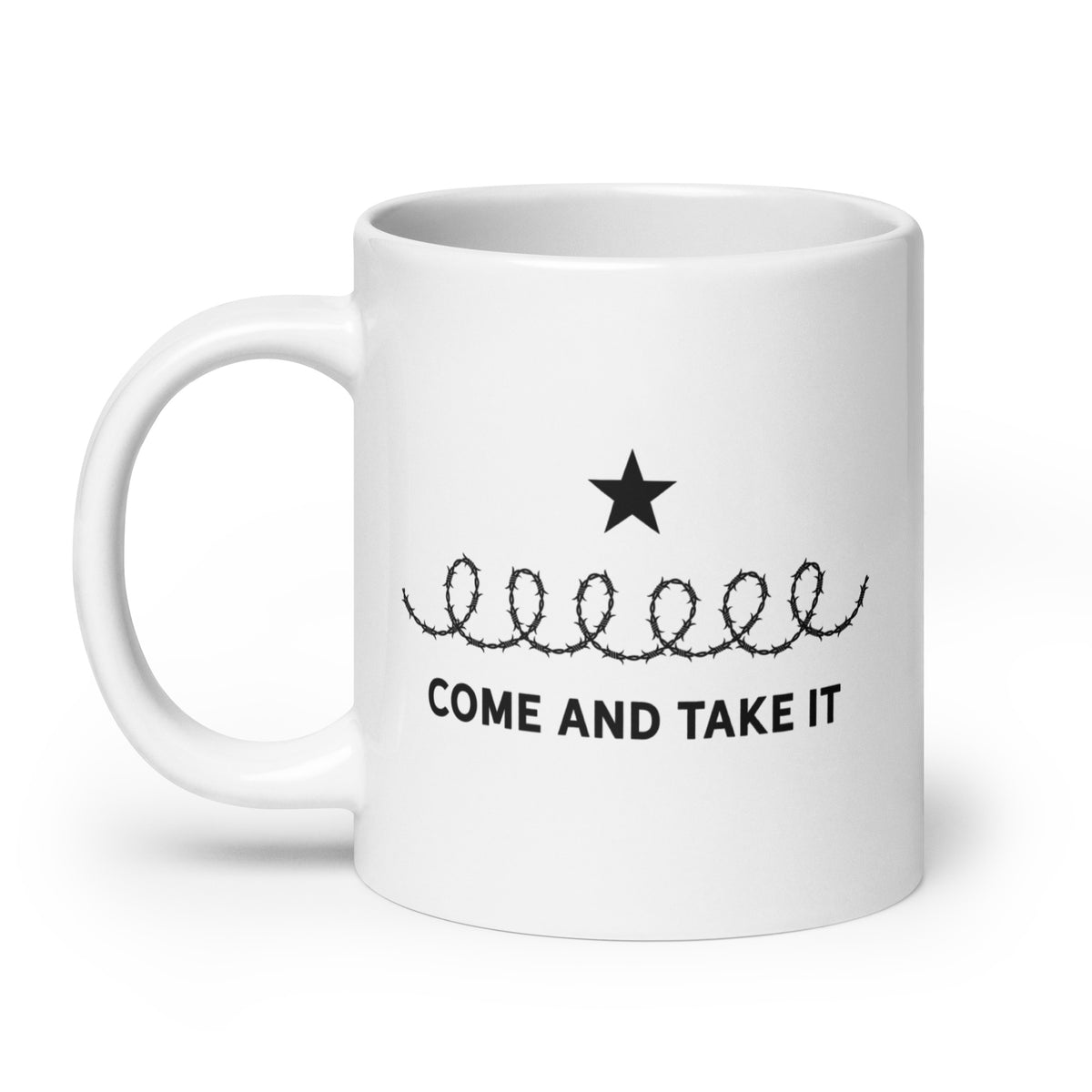 Come and Take It Barbed Wire Lone Star Rebellion Coffee Mug
