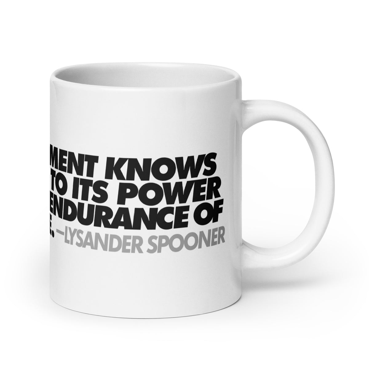 Lysander Spooner Government Limits Quote Mug