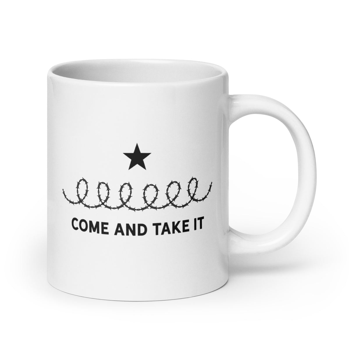 Come and Take It Barbed Wire Lone Star Rebellion Coffee Mug