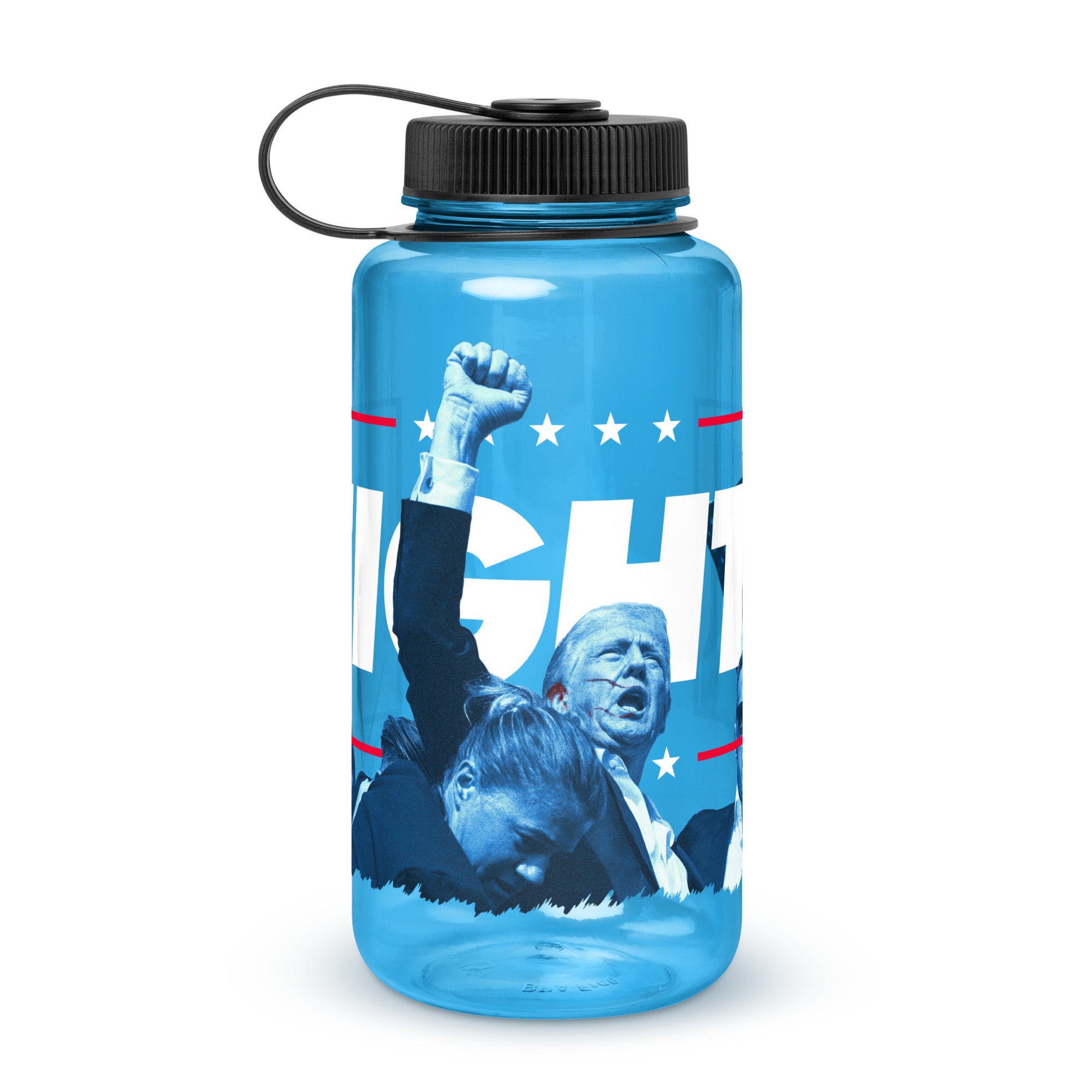 Trump Fight Wide Mouth Plastic Water Bottle