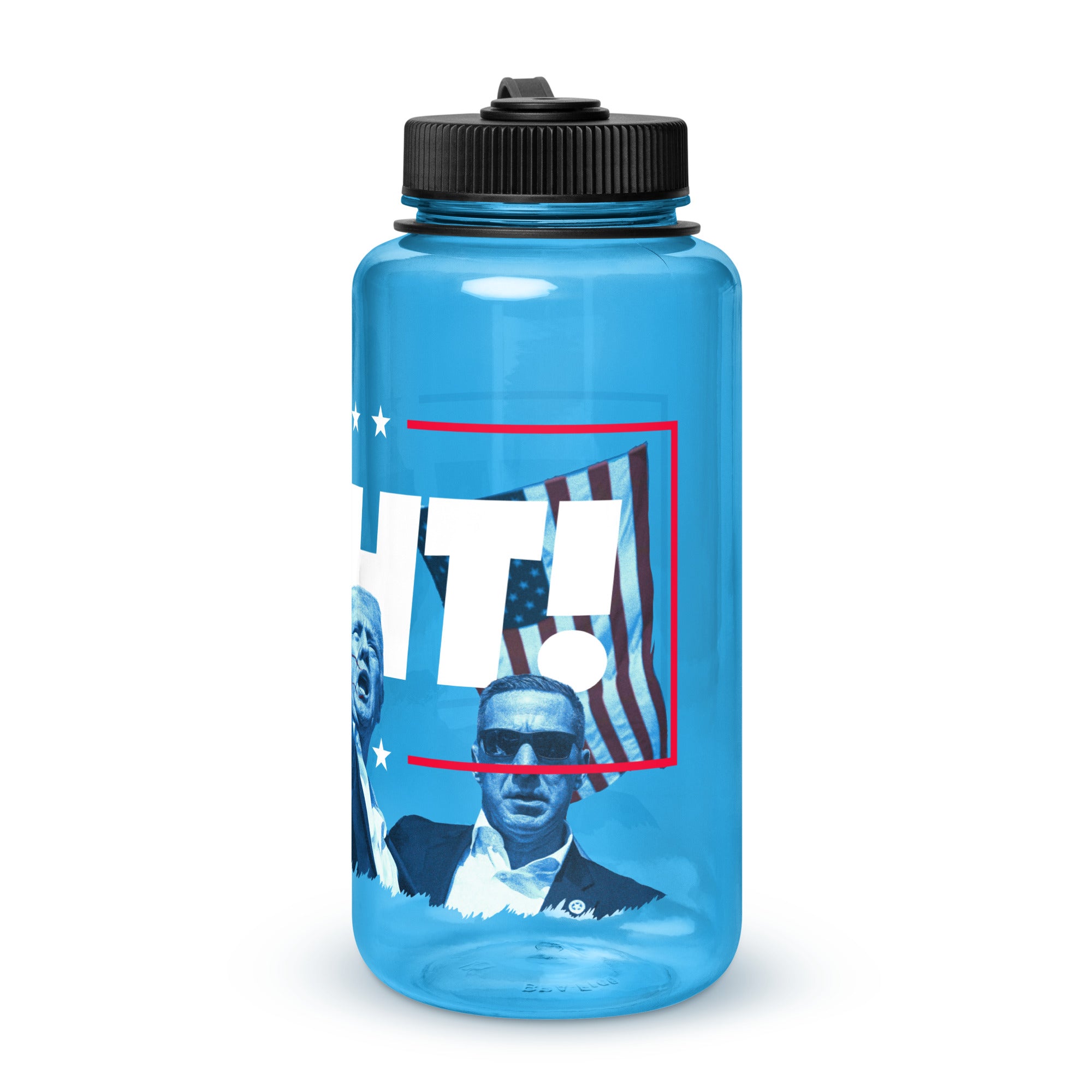 Trump Fight Wide Mouth Plastic Water Bottle