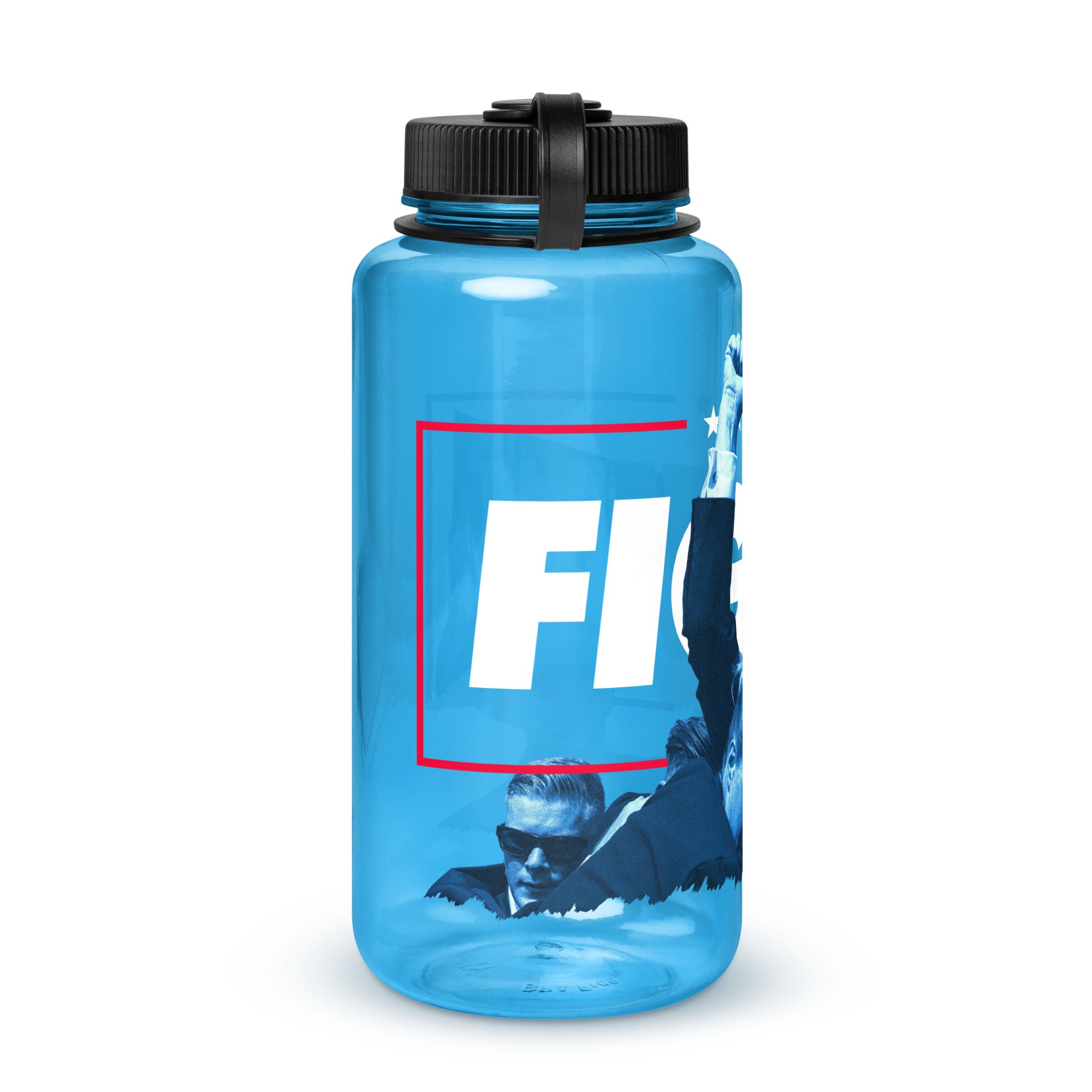 Trump Fight Wide Mouth Plastic Water Bottle