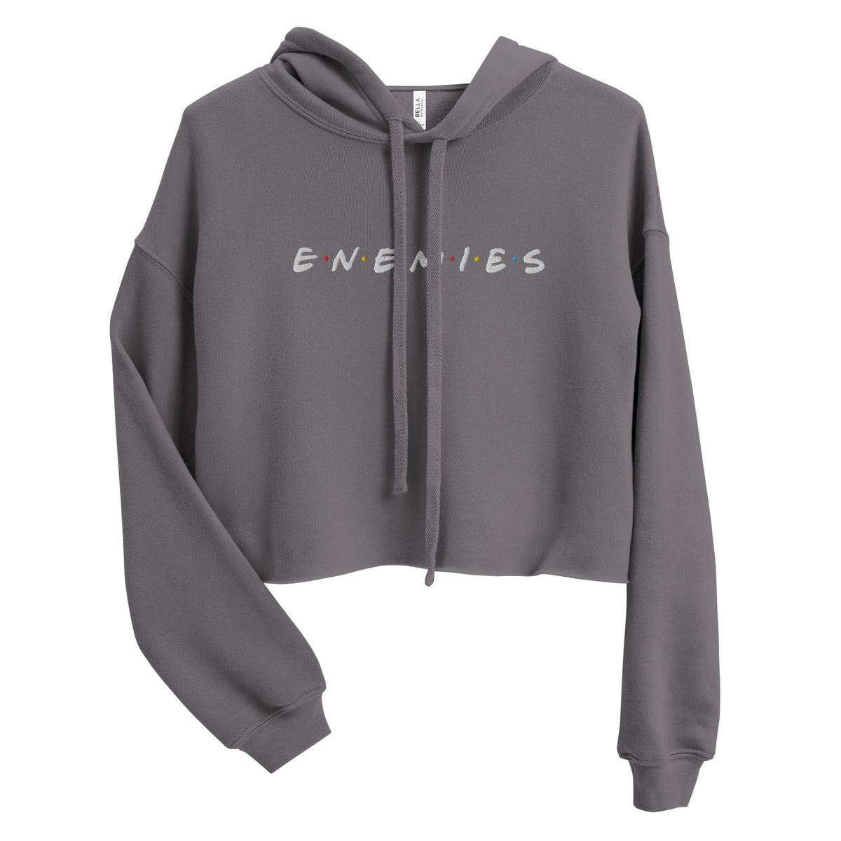 Enemies Sitcom Embroidered Crop Hoodie