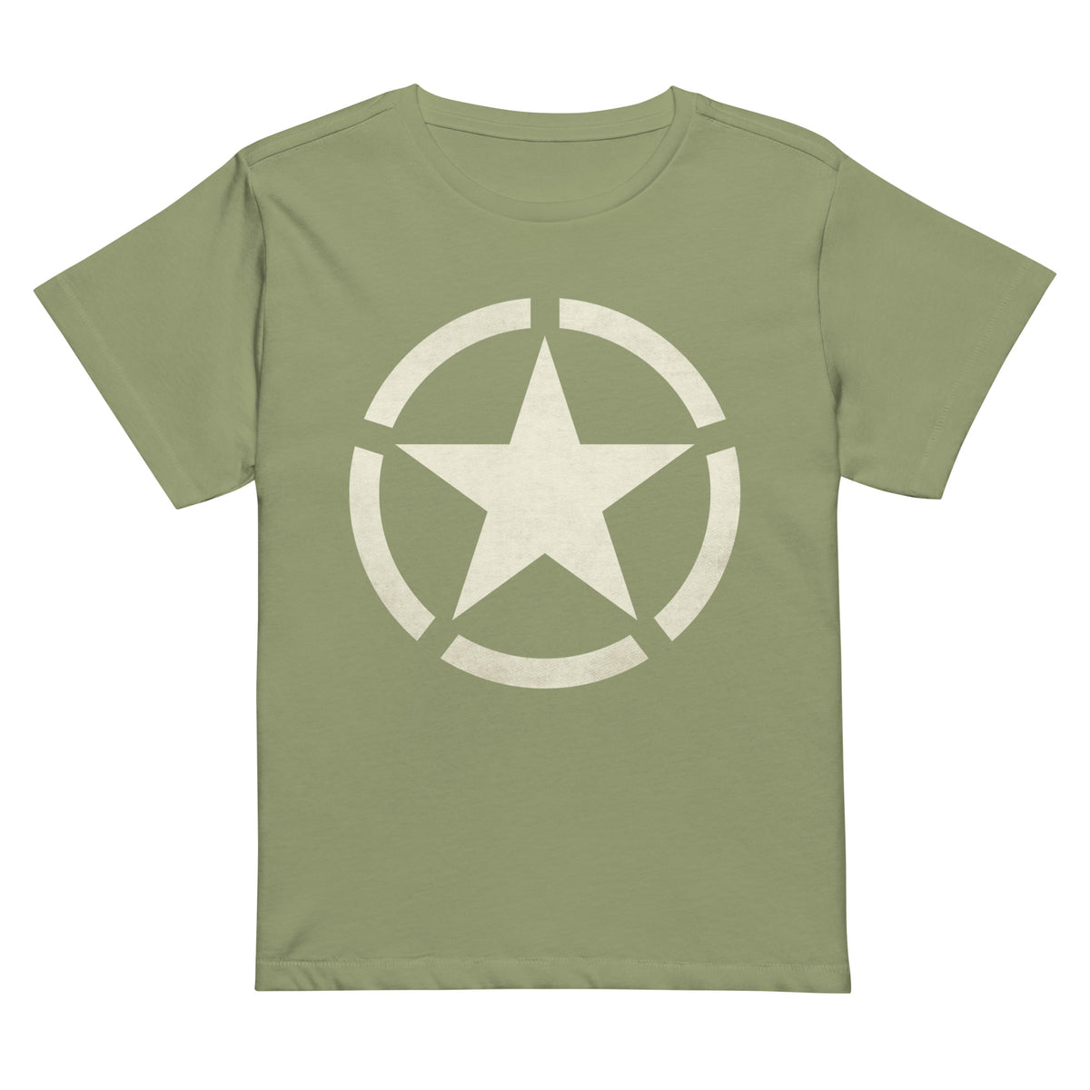 WW2 Circled Star Women’s High-waisted T-Shirt
