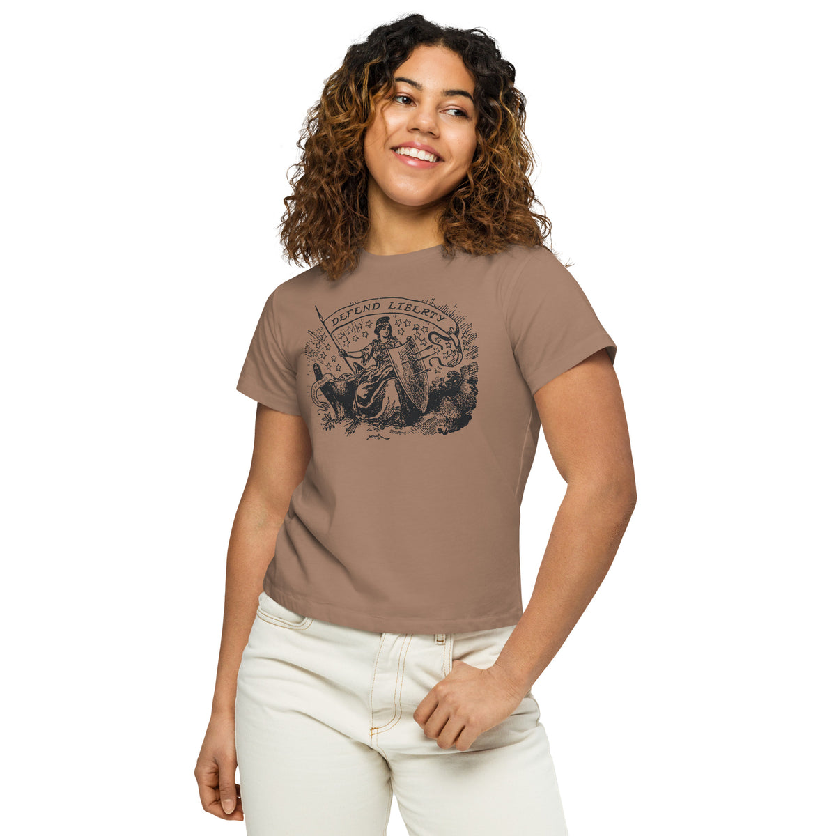 Defend Liberty Women’s high-waisted t-shirt
