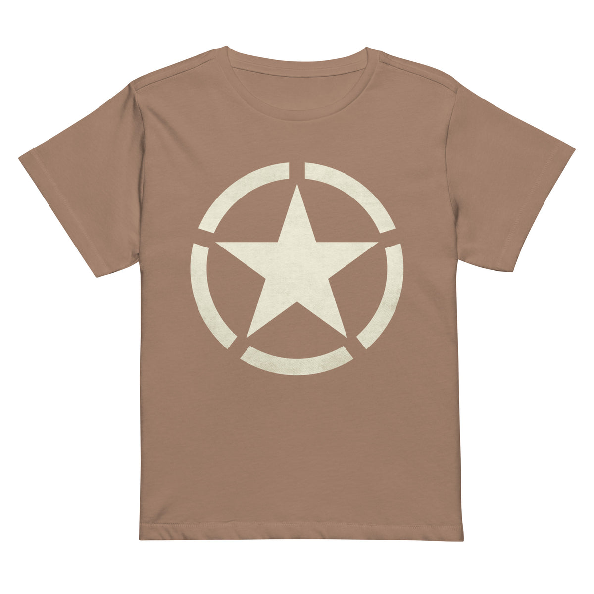 WW2 Circled Star Women’s High-waisted T-Shirt