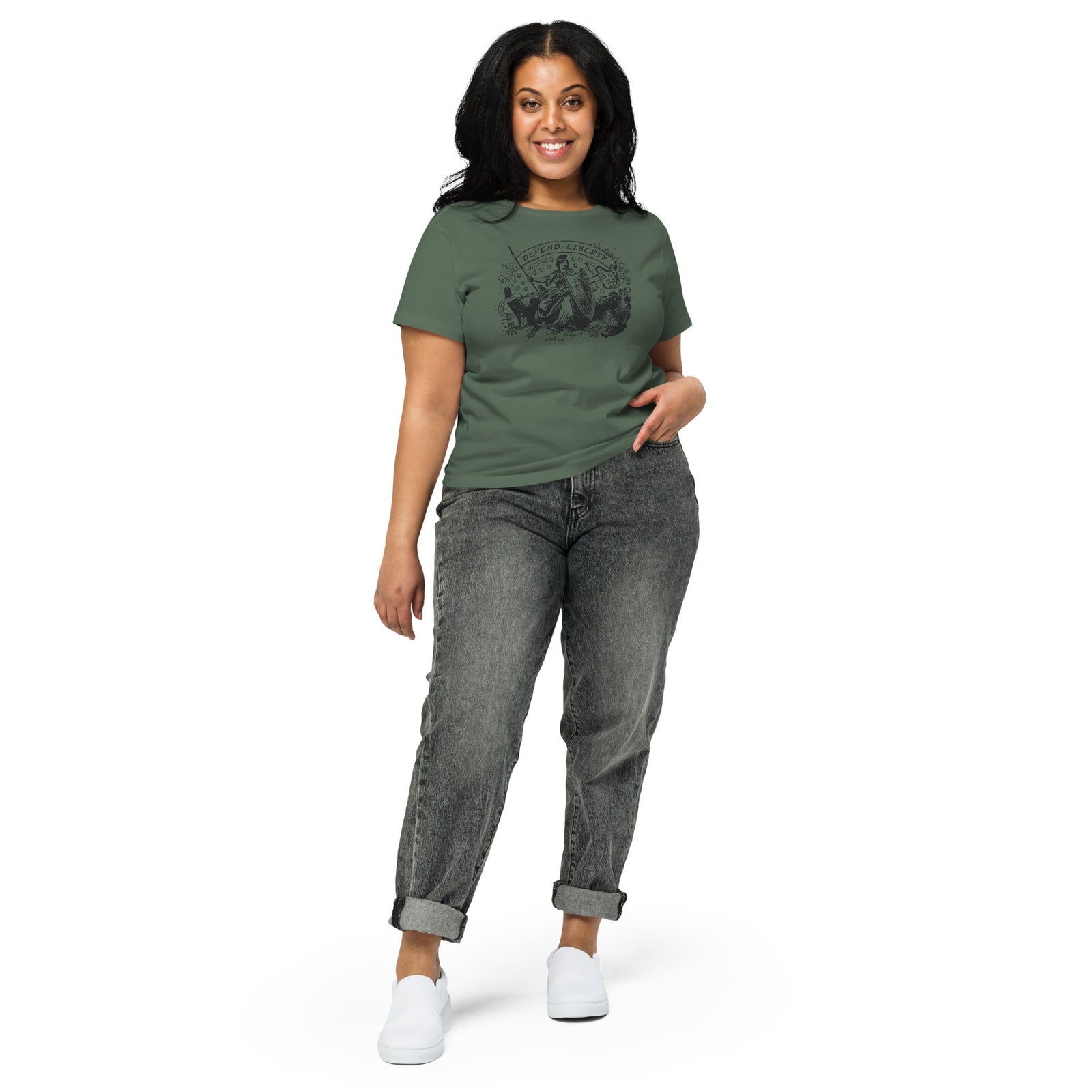Defend Liberty Women’s high-waisted t-shirt