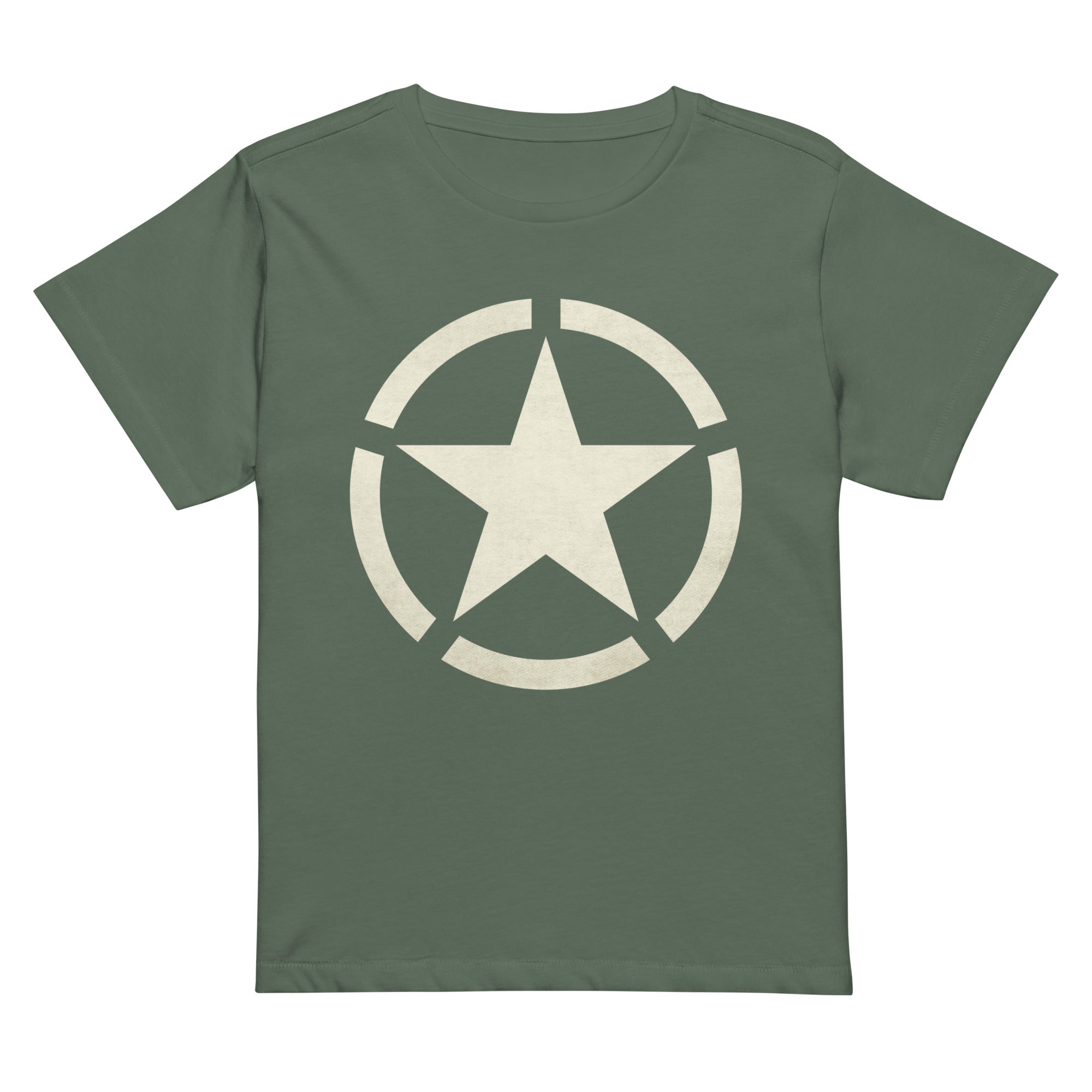 WW2 Circled Star Women’s High-waisted T-Shirt