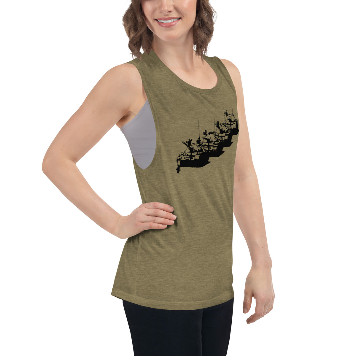 Tank Man Ladies’ Muscle Tank