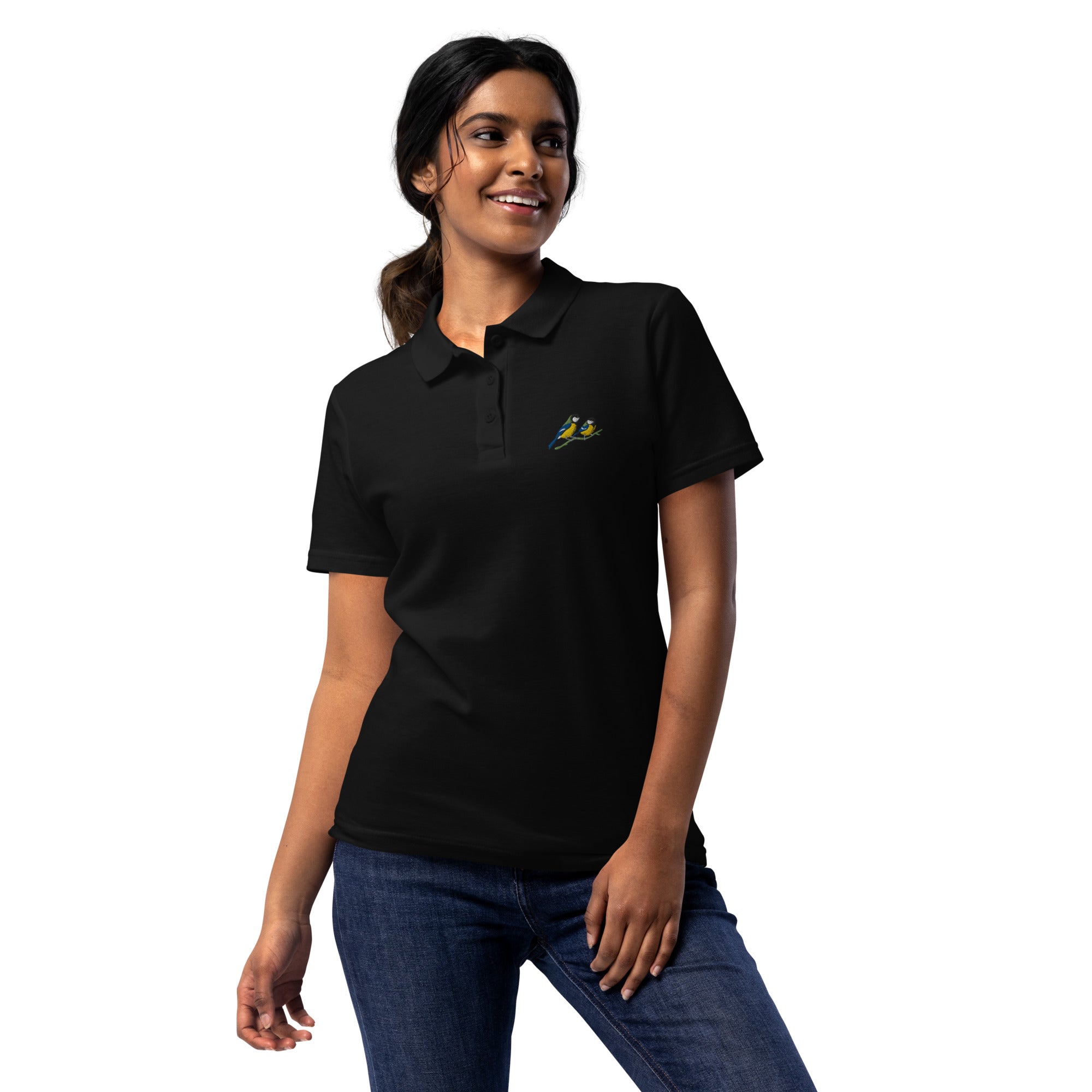 Pair of Great Tits Women’s Pique Polo Shirt