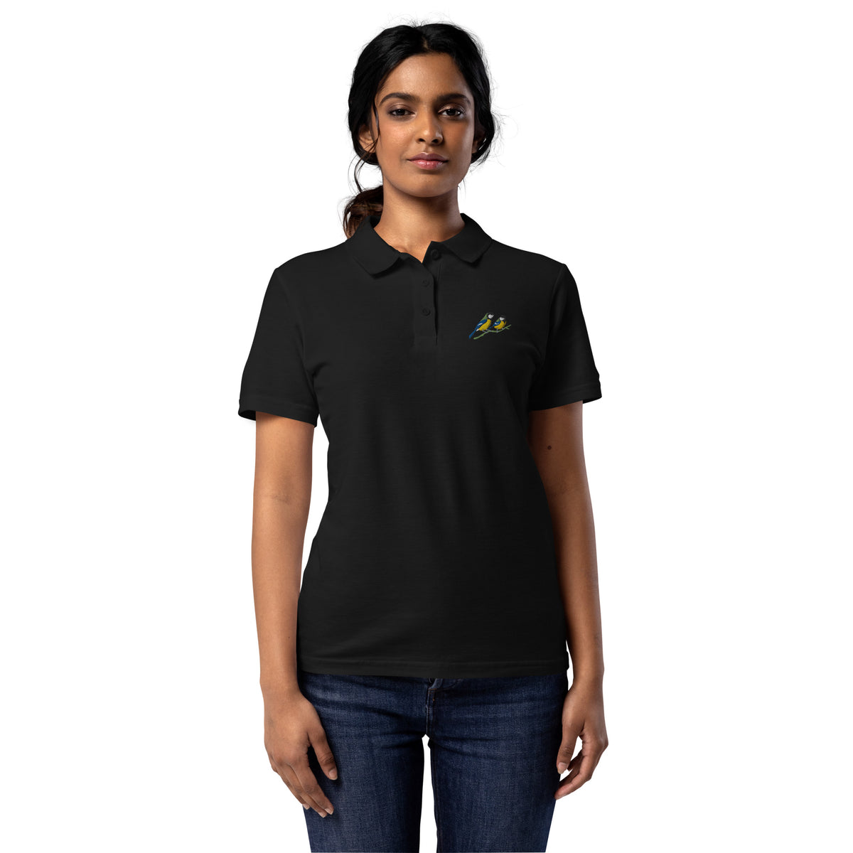 Pair of Great Tits Women’s Pique Polo Shirt