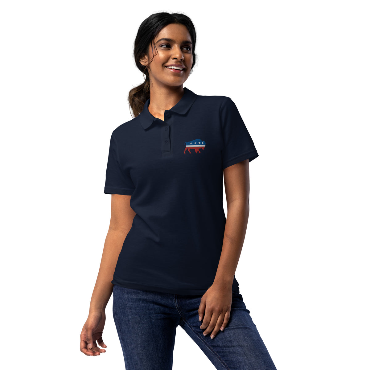 Independent Bison Women’s Pique Polo Shirt