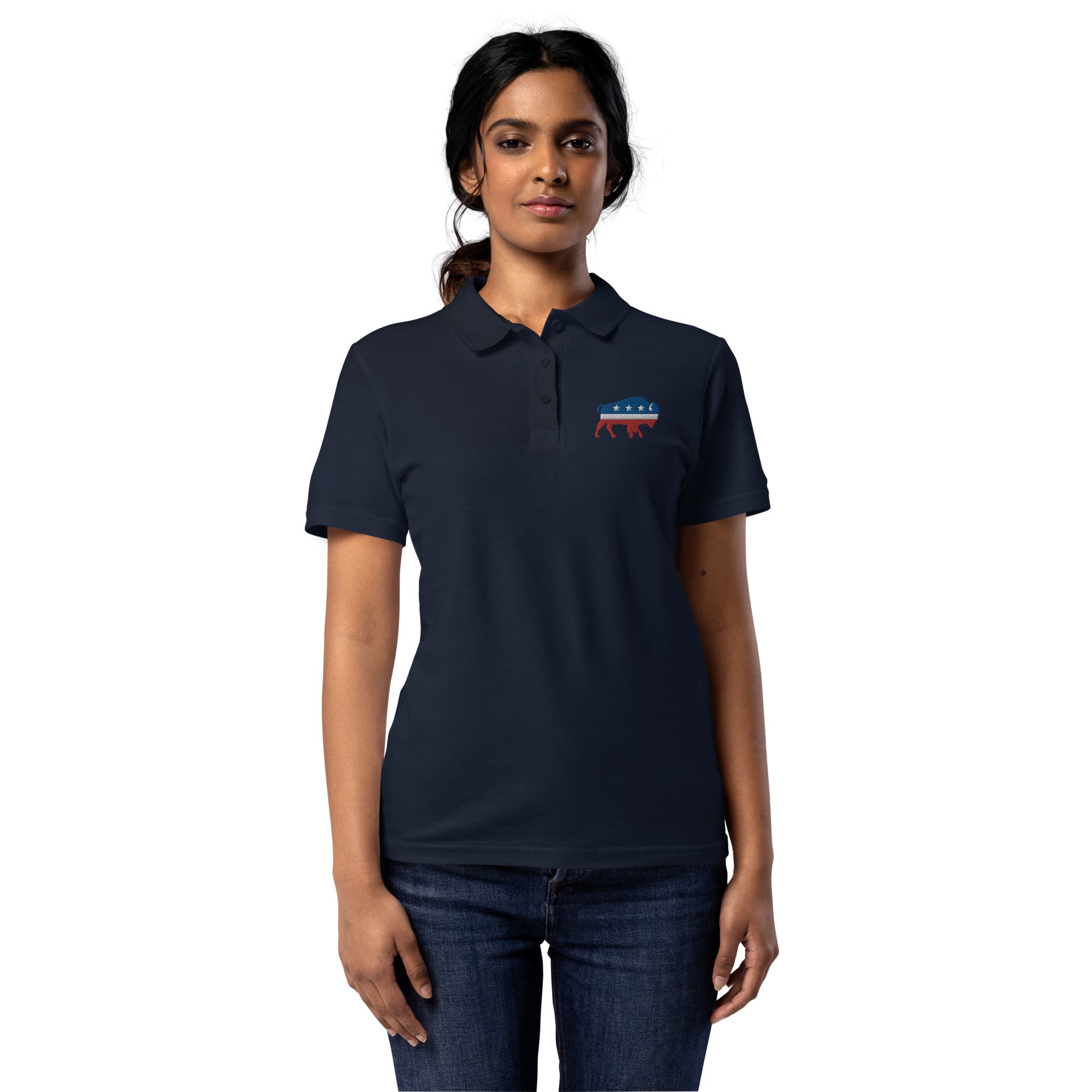 Independent Bison Women’s Pique Polo Shirt