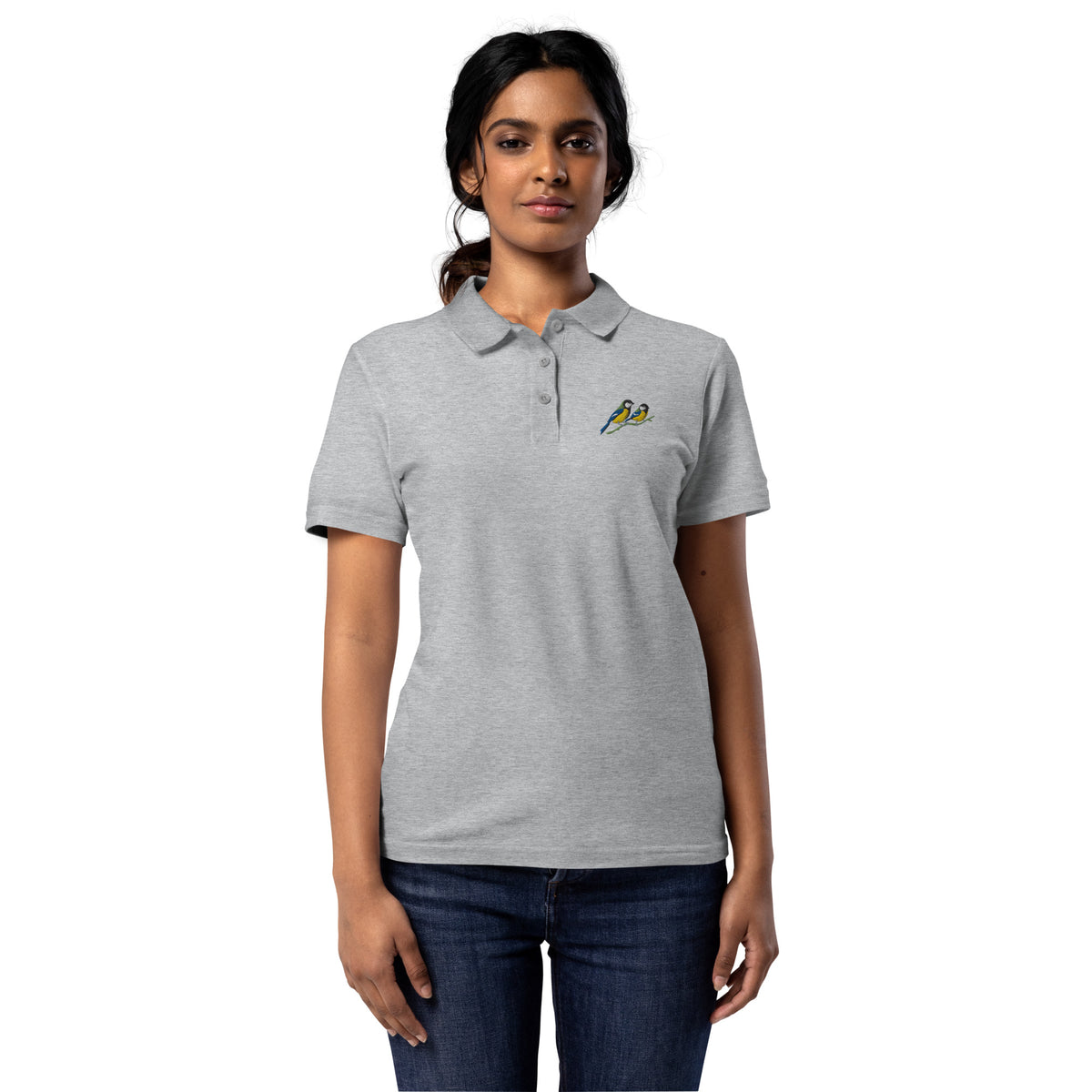 Pair of Great Tits Women’s Pique Polo Shirt