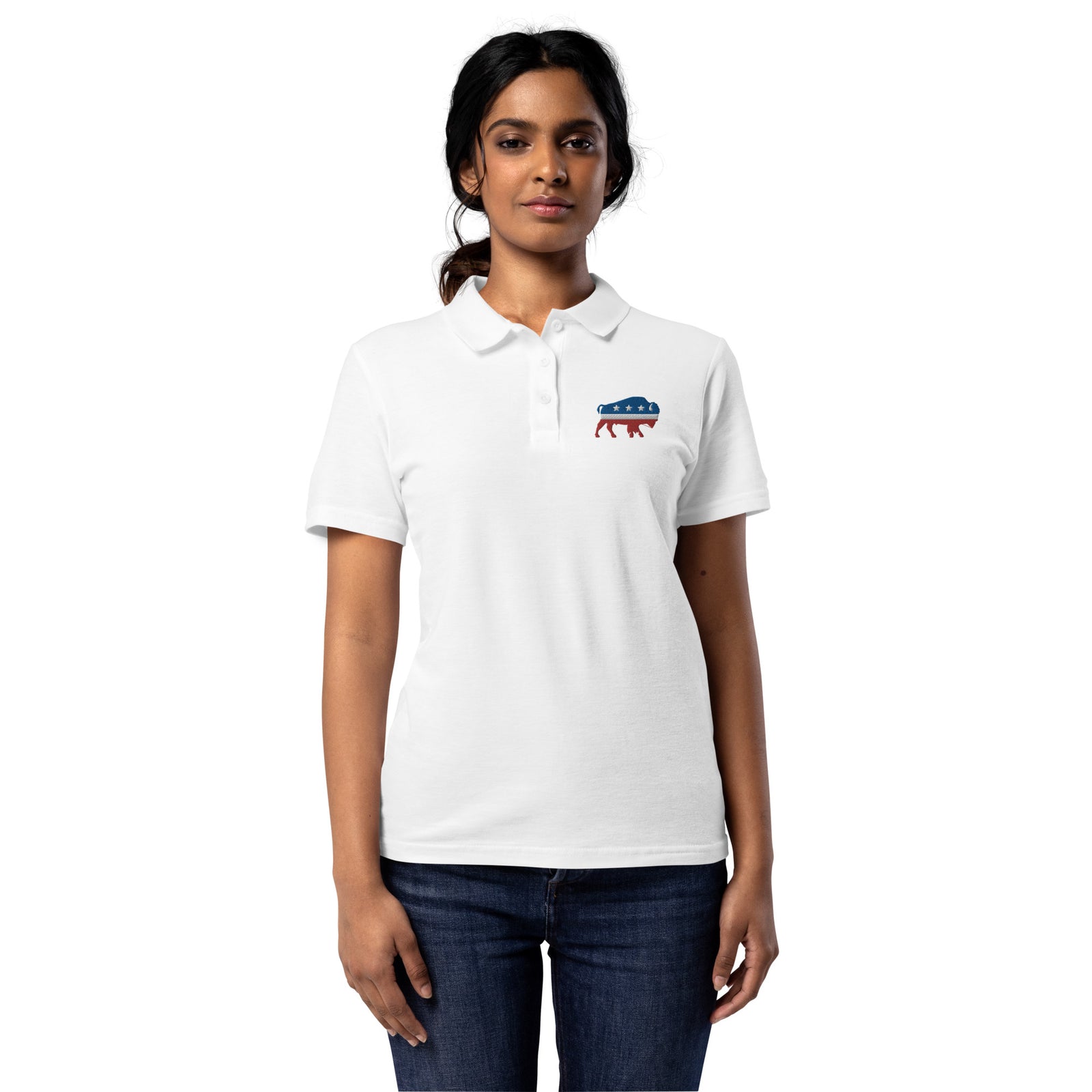Independent Bison Women’s Pique Polo Shirt
