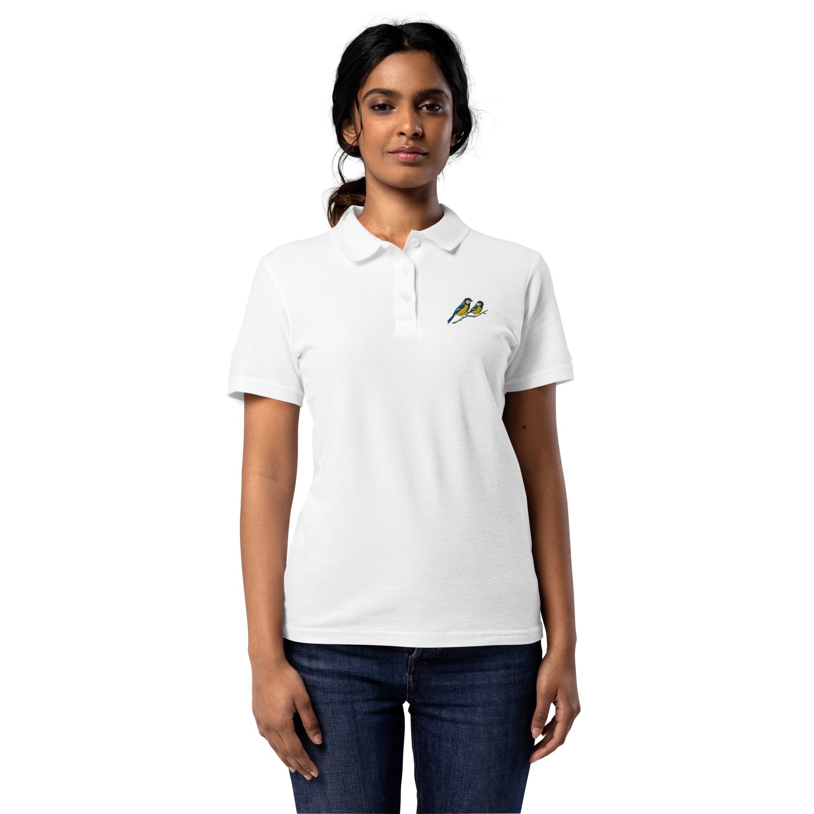 Pair of Great Tits Women’s Pique Polo Shirt