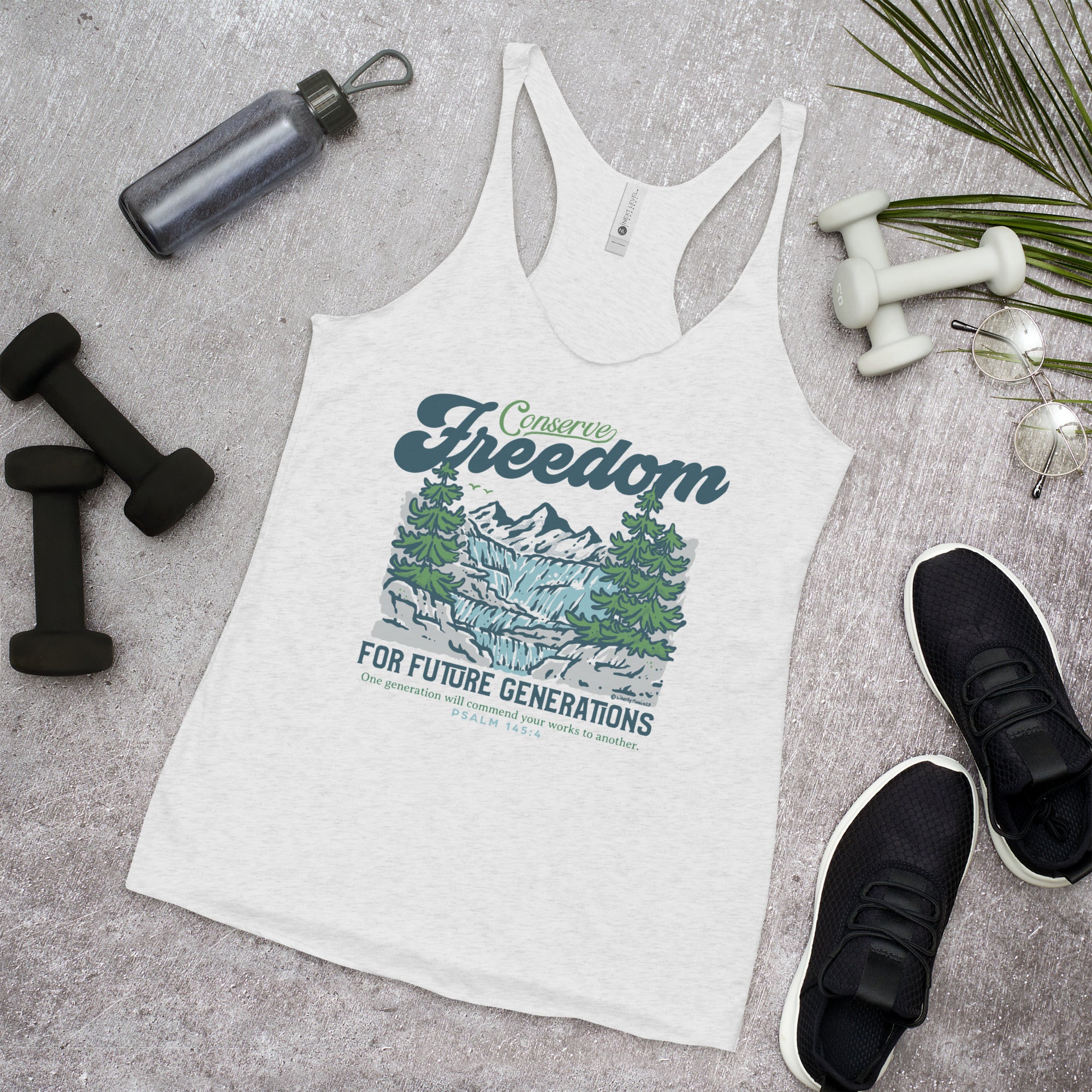 Conserve Freedom for Future Generations Women's Racerback Tank