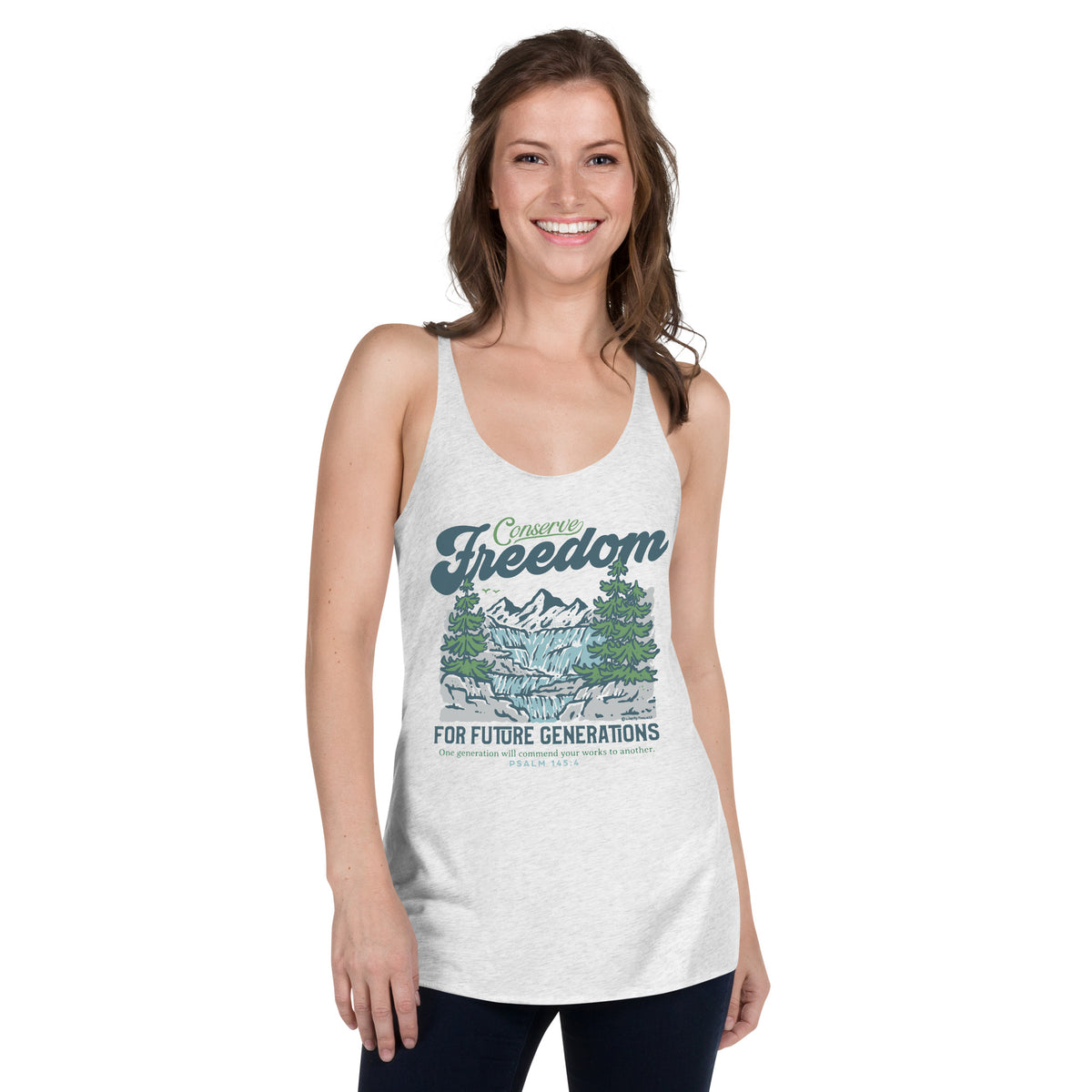 Conserve Freedom for Future Generations Women&#39;s Racerback Tank