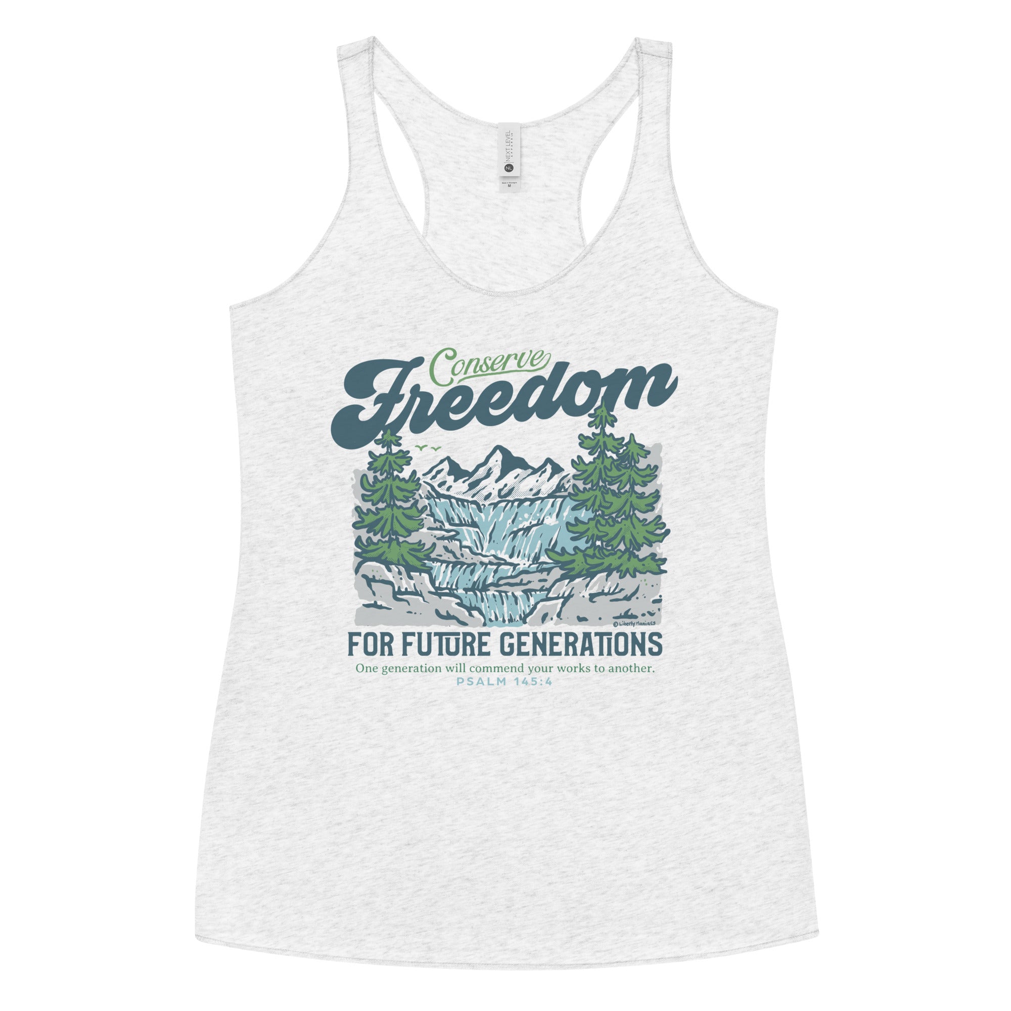 Conserve Freedom for Future Generations Women's Racerback Tank