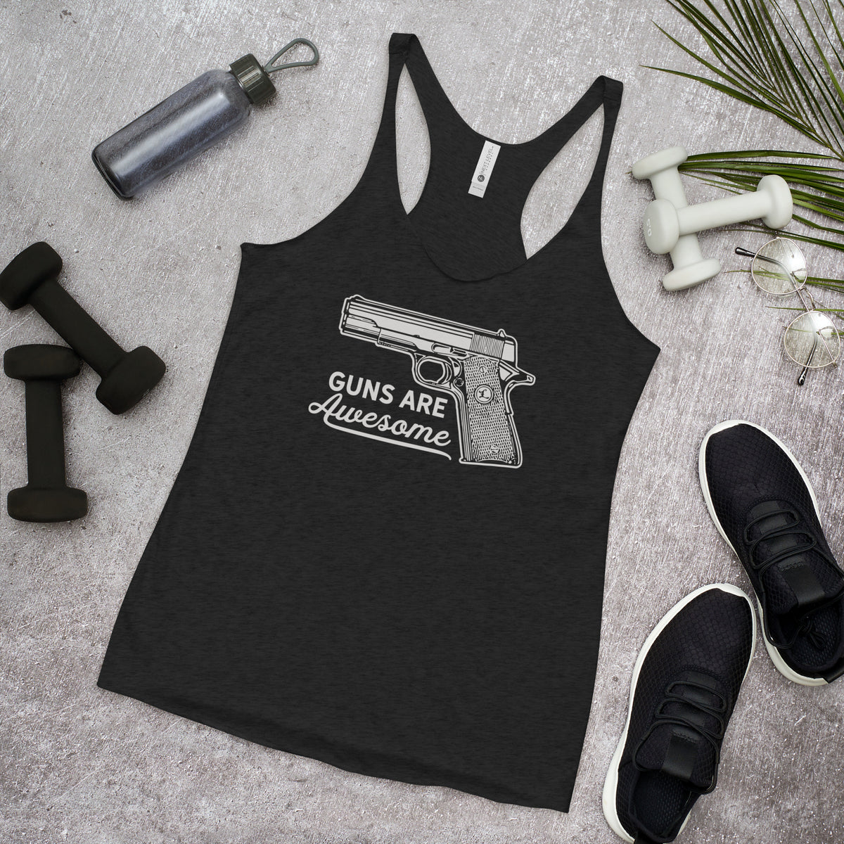 Guns are Awesome Women&#39;s Racerback Tank