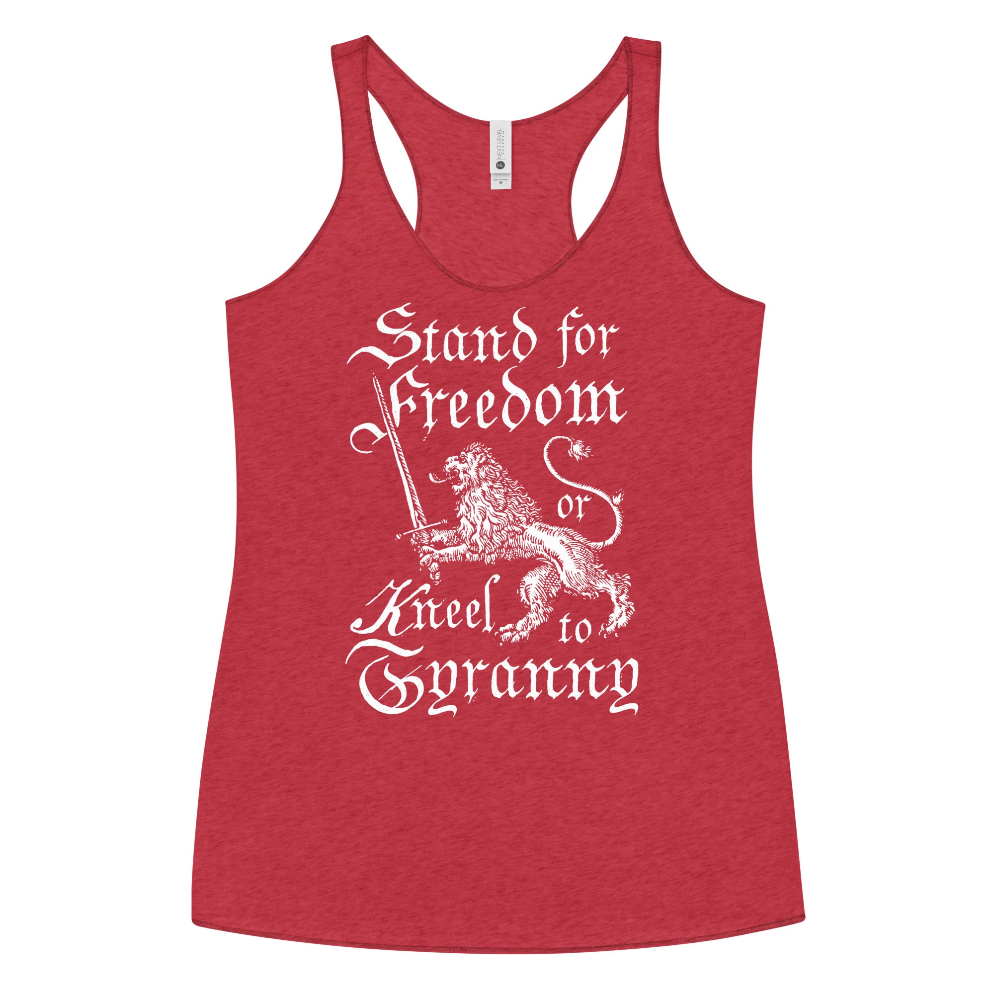 Stand for Freedom or Kneel to Tyranny Women's Racerback Tank