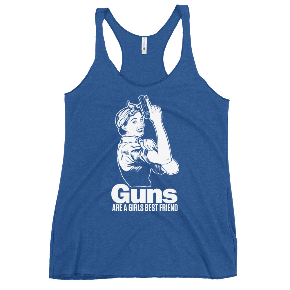 Guns are a Girl's Best Friend Women's Racerback Tank